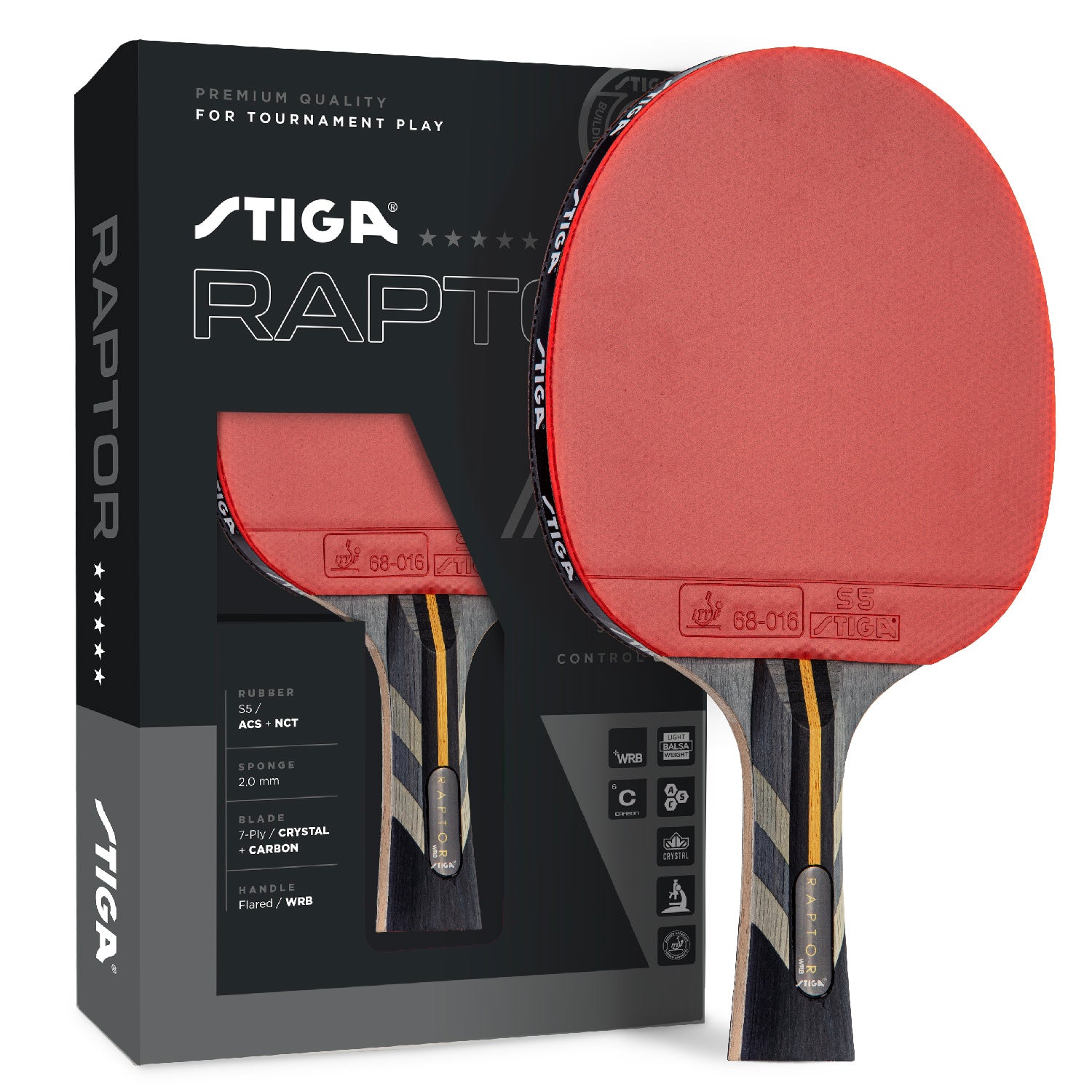 Raquete de tênis de mesa Stiga Raptor