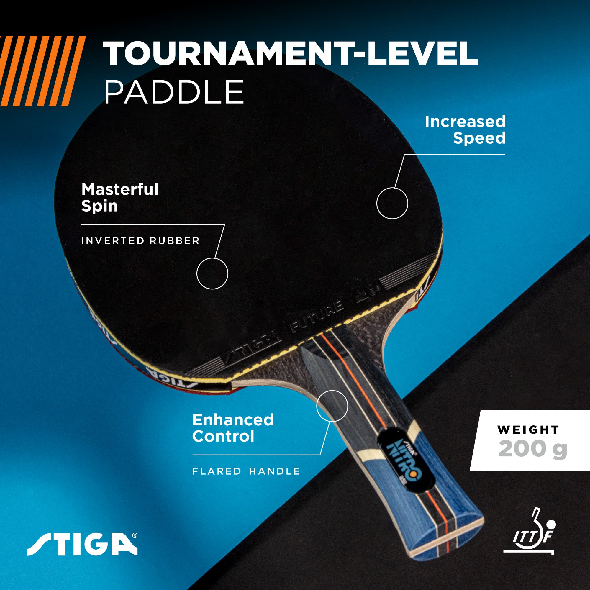 Stiga Nitro table tennis paddle, photo 2