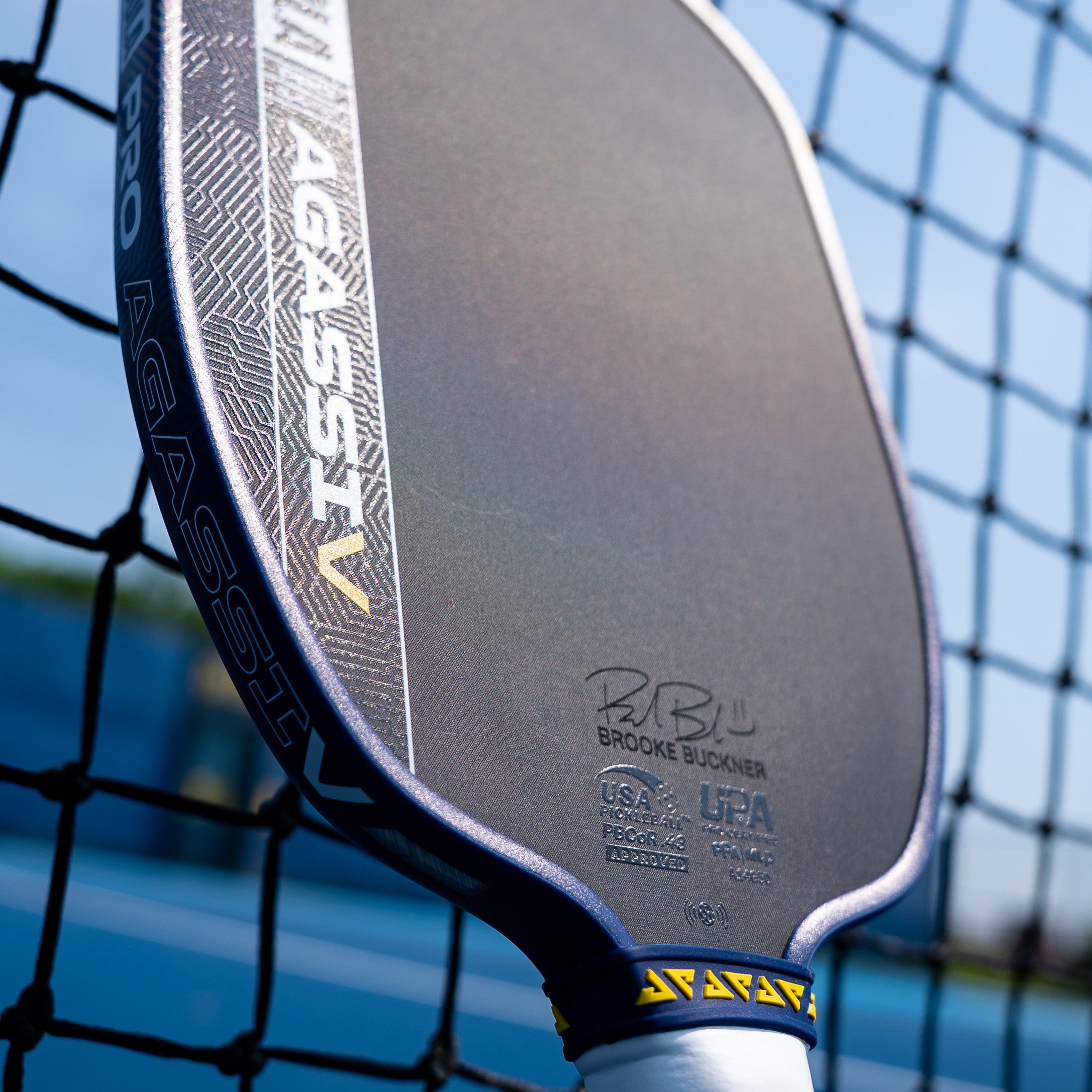 JOOLA Agassi Pro Brooke Buckner & Kate Fahey Dual-Signature 14mm V pickleball paddle, photo 2