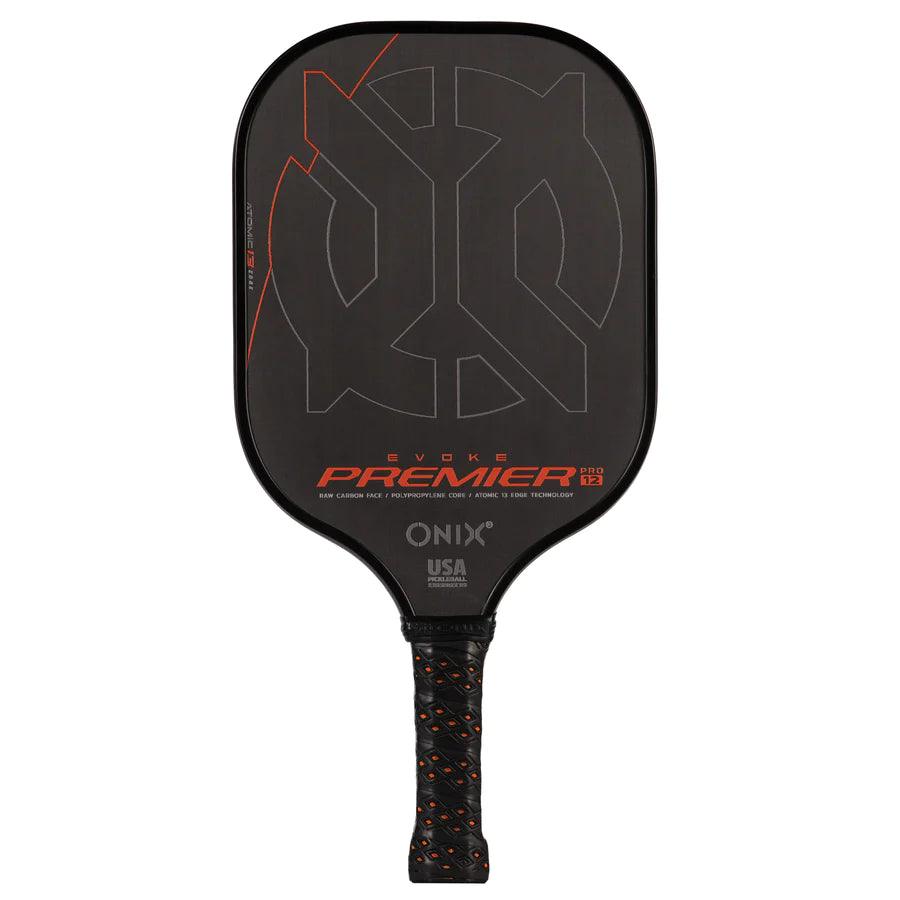 Onix Evoke Premier Raw Carbon 12mm pickleball paddle