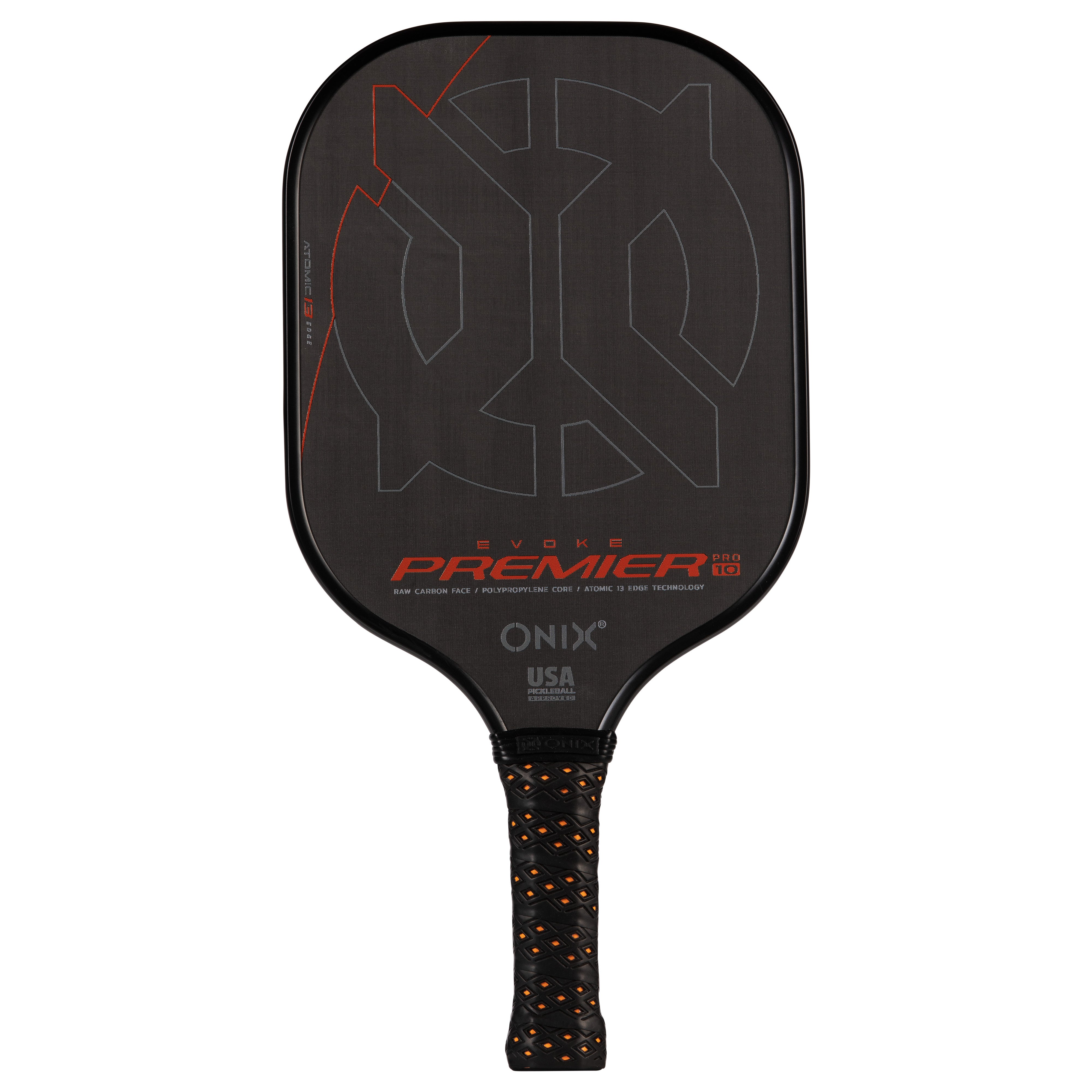 Onix Evoke Premier Raw Carbon 10mm pickleball paddle