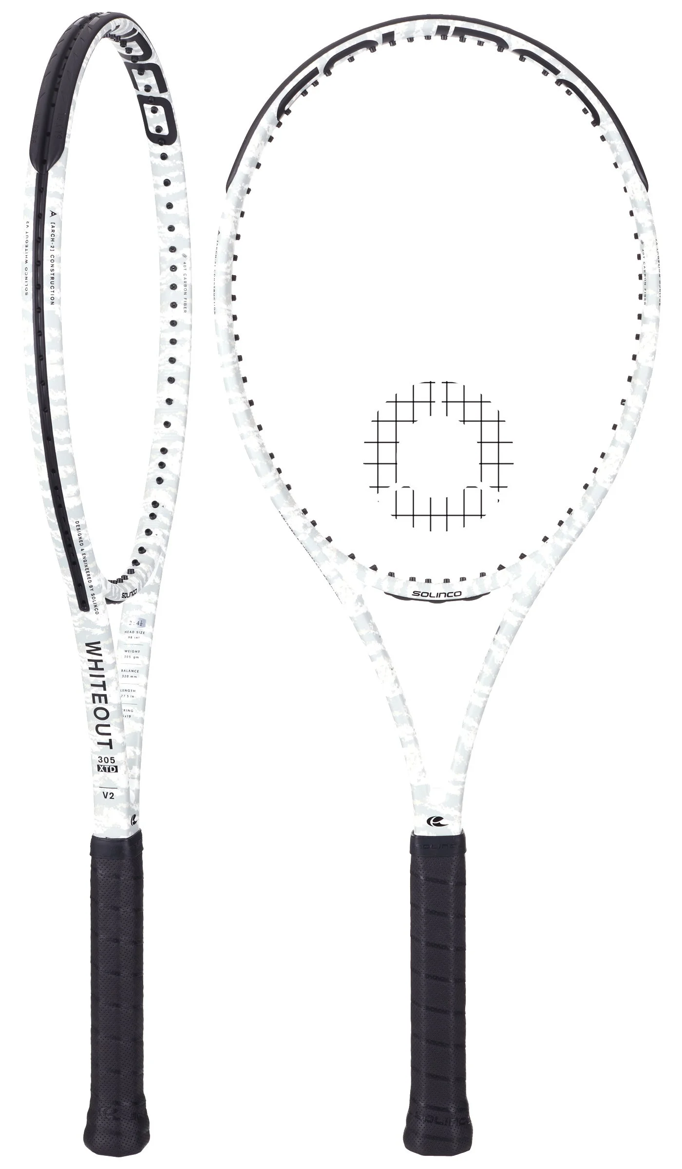 Raquete de tênis Solinco Whiteout 305 XTD Camo V2