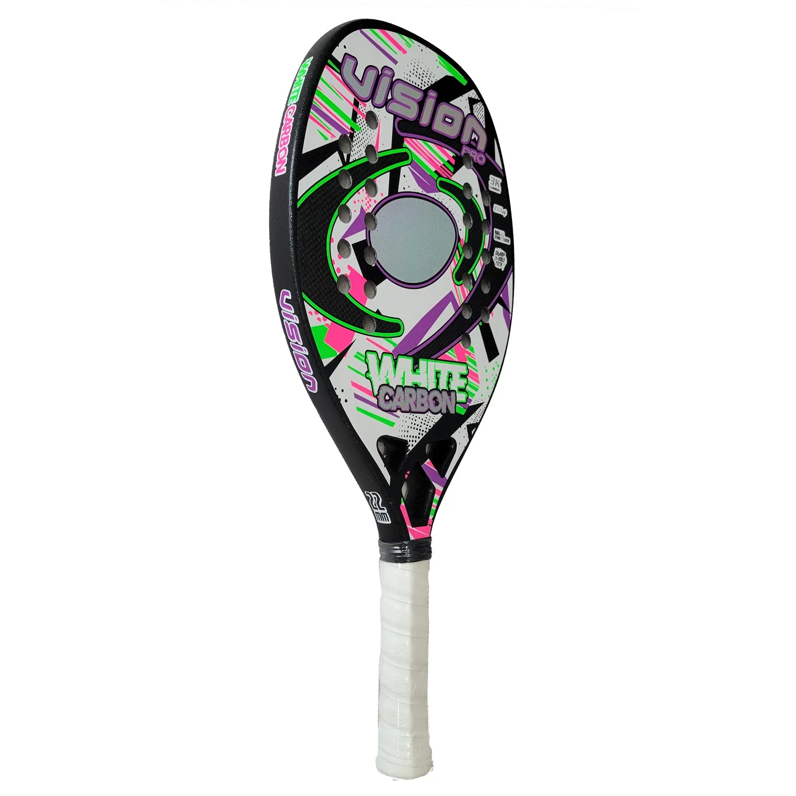 Raquete de beach tennis Vision White Carbon 2022, foto 2