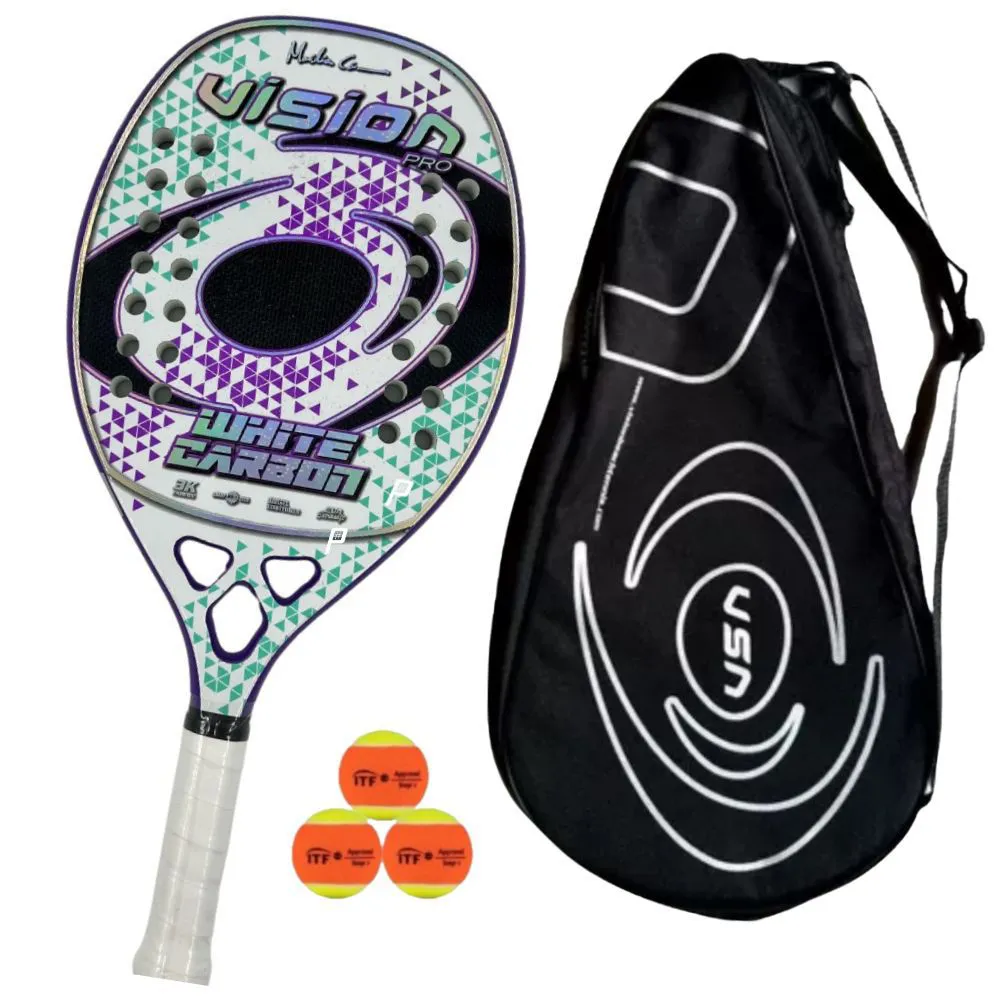 Vision White Carbon 2024 beach tennis racket