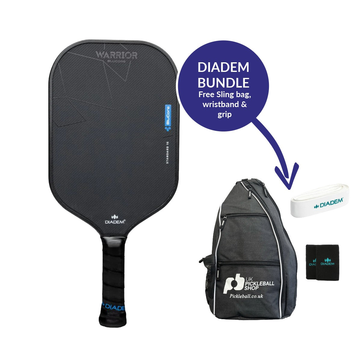 Diadem Warrior BluCore Pro V3 pickleball paddle