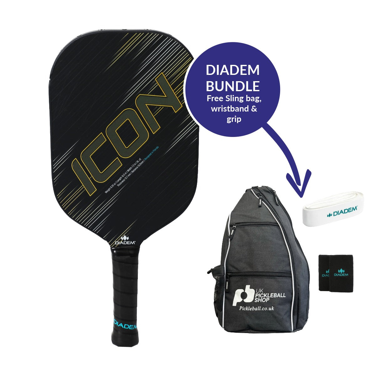 Diadem Icon V2 pickleball paddle