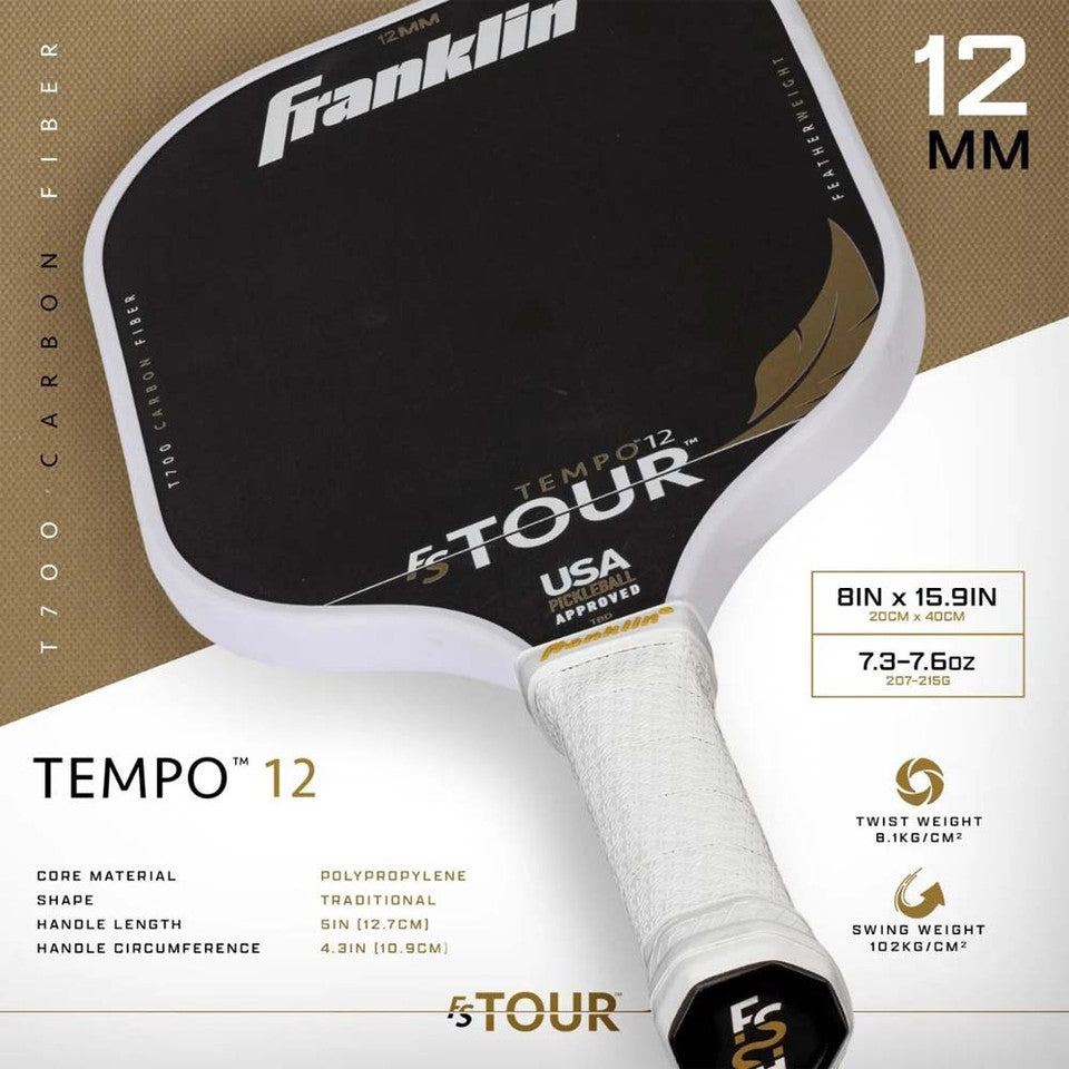 Franklin FS Tour Featherweight Tempo 12mm pickleball paddle, photo 2