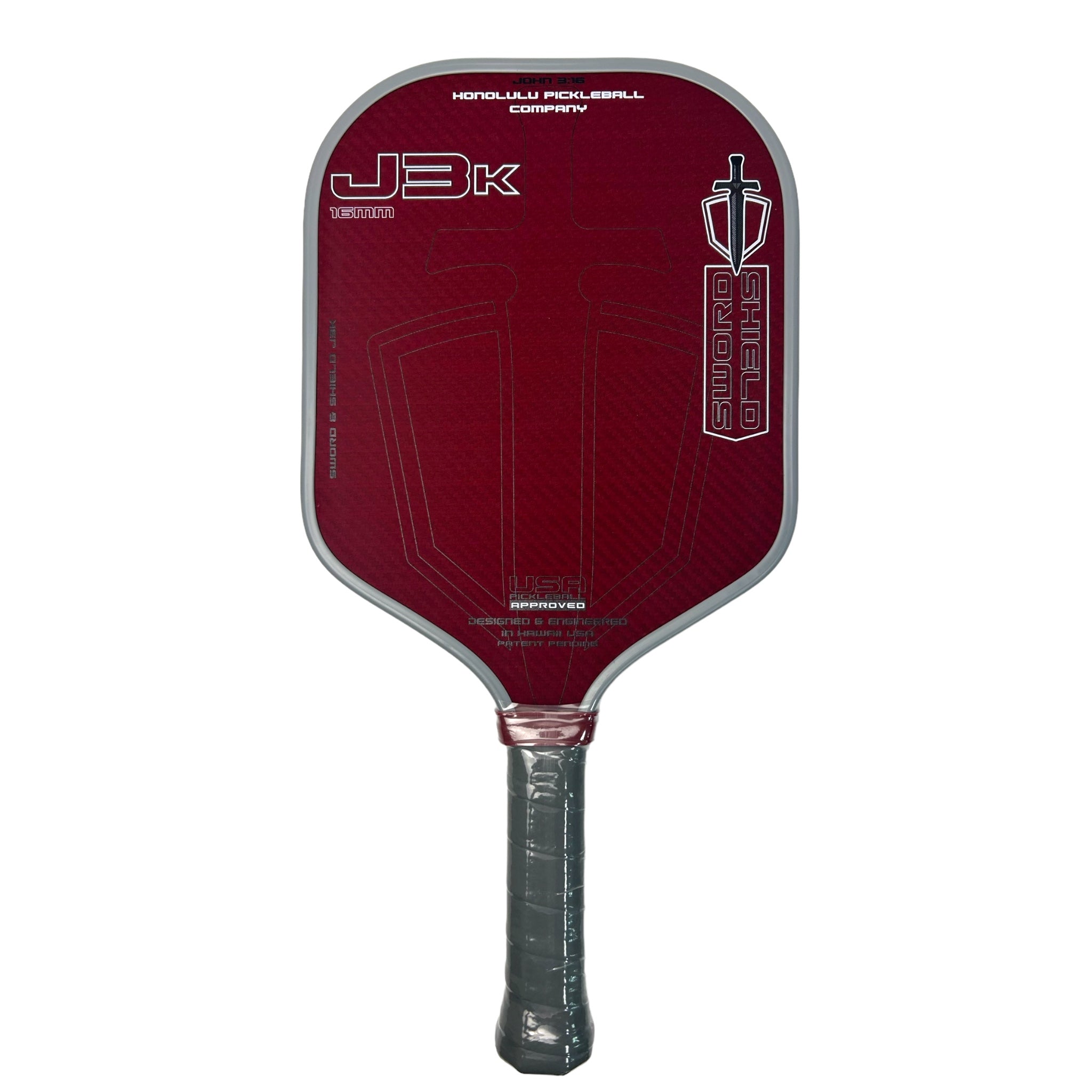 Honolulu Sword & Shield J3K pickleball paddle