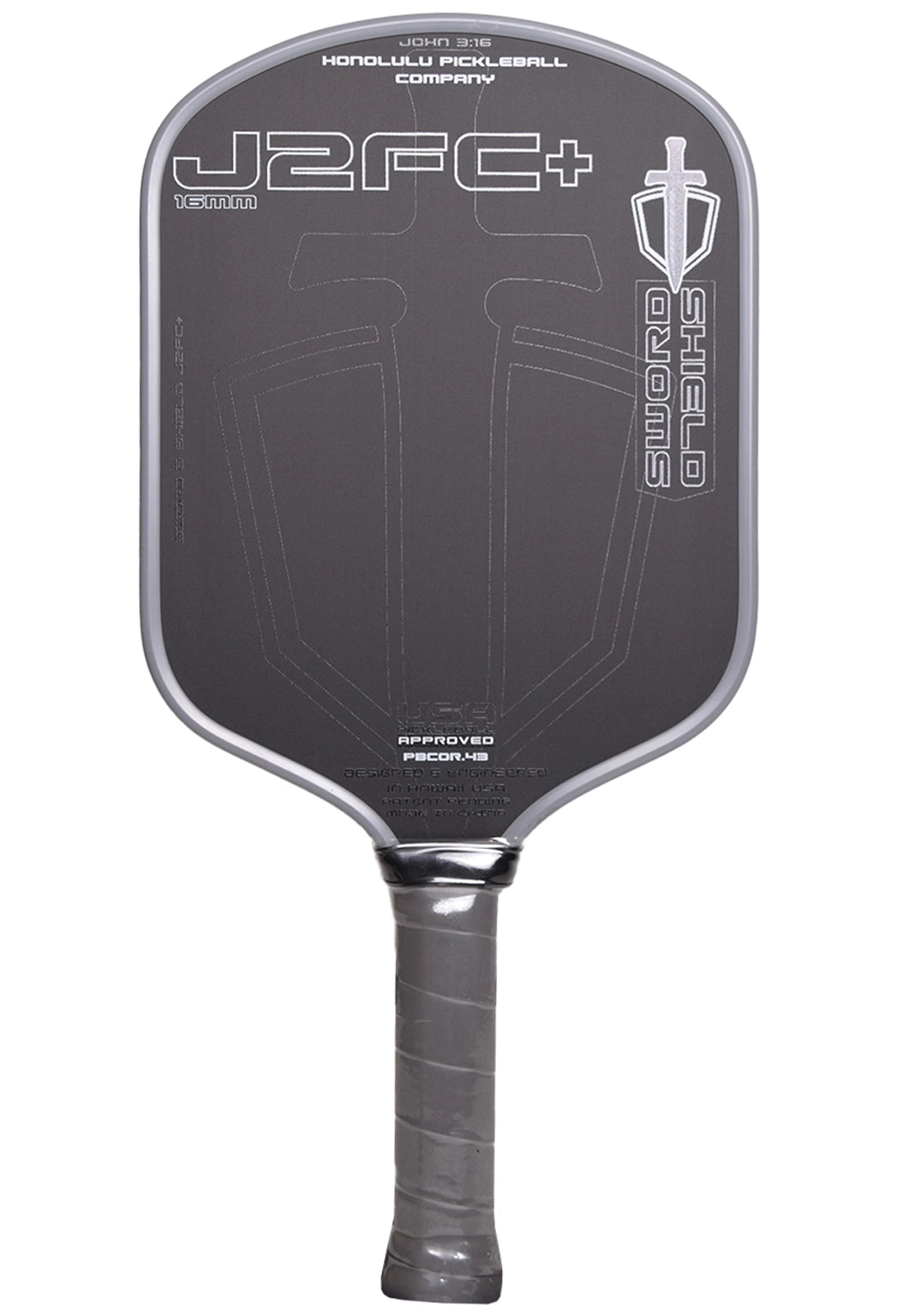 Honolulu Sword & Shield J2FC+ pickleball paddle
