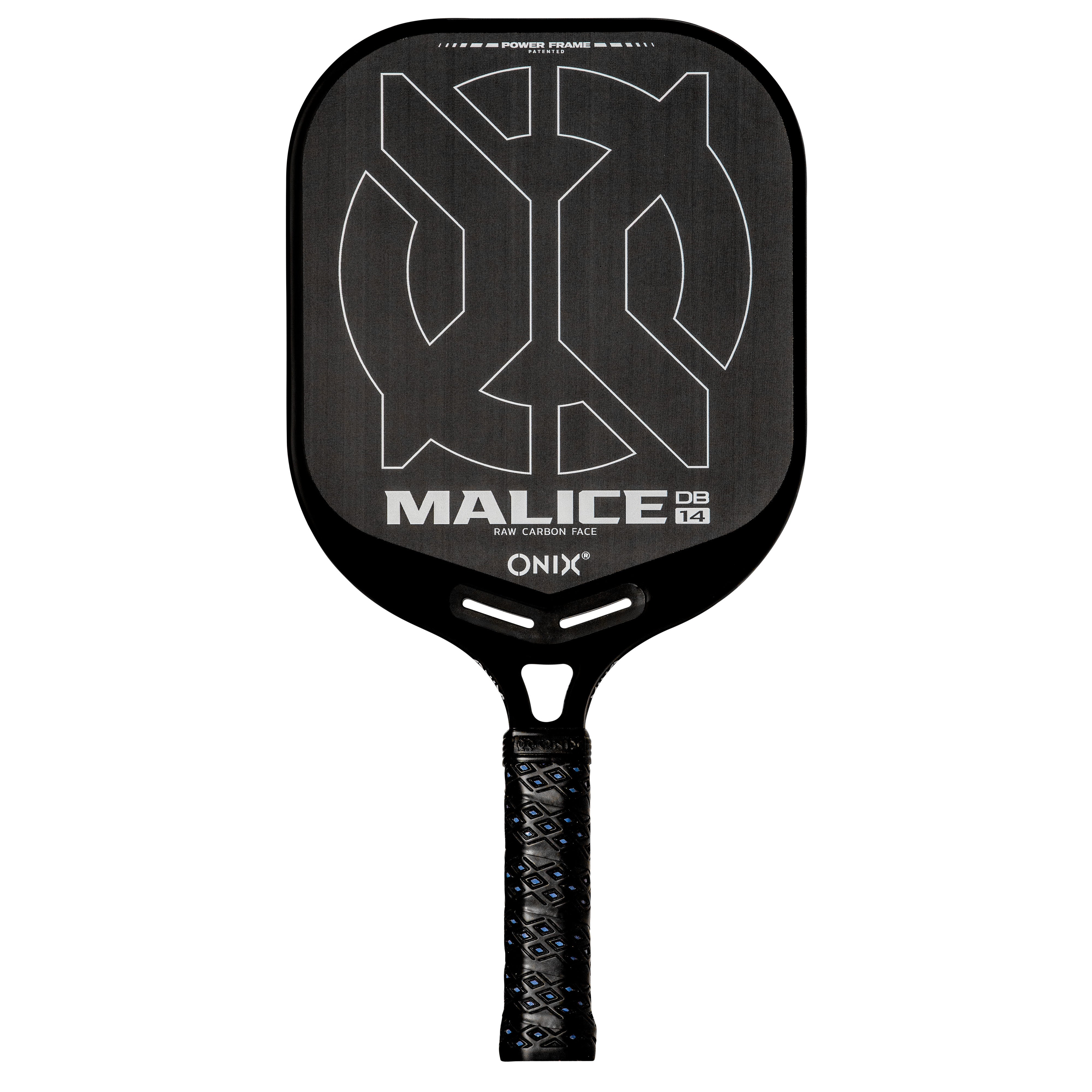 Onix Malice DB Open Throat Raw Carbon 14mm pickleball paddle