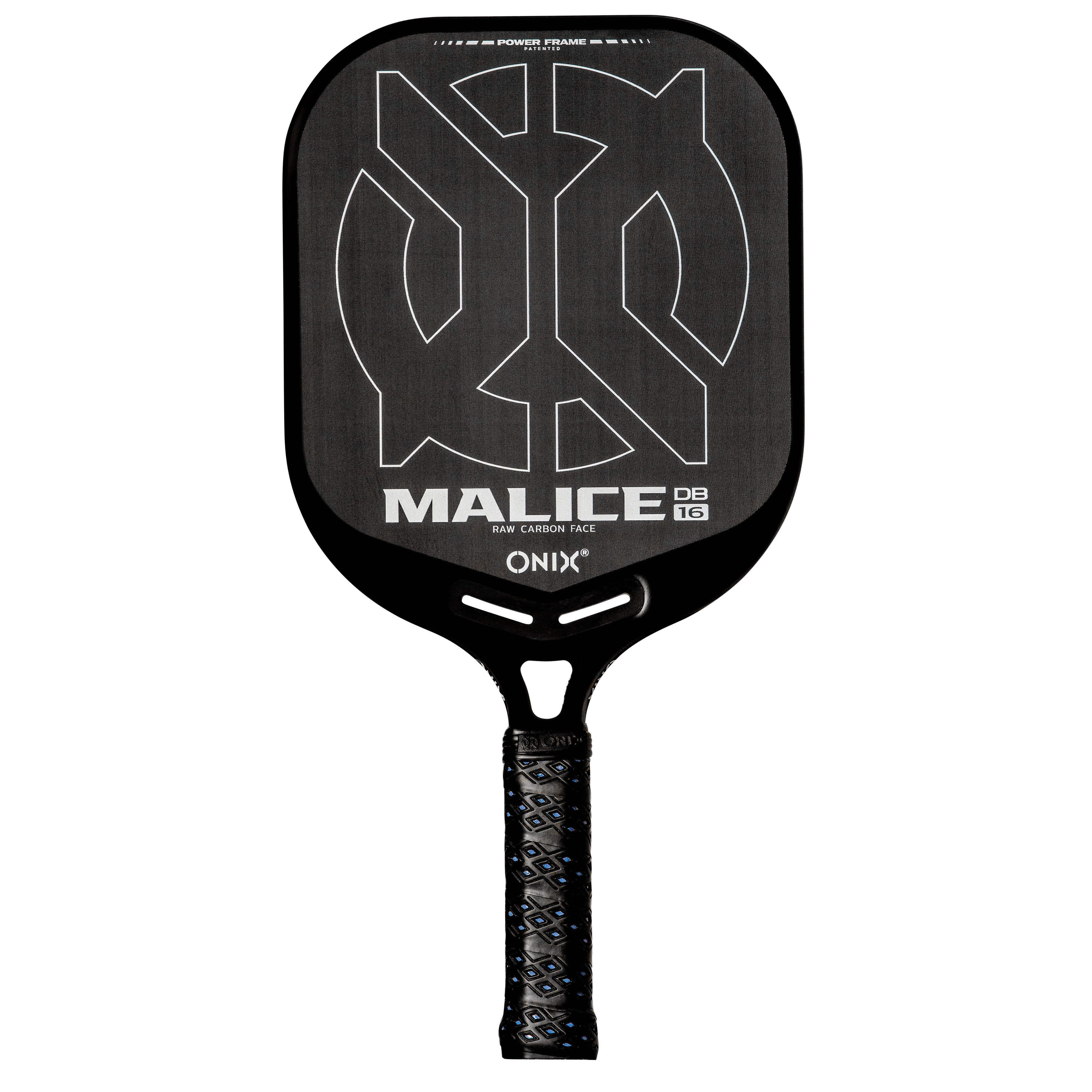 Onix Malice DB Open Throat Raw Carbon 16mm pickleball paddle