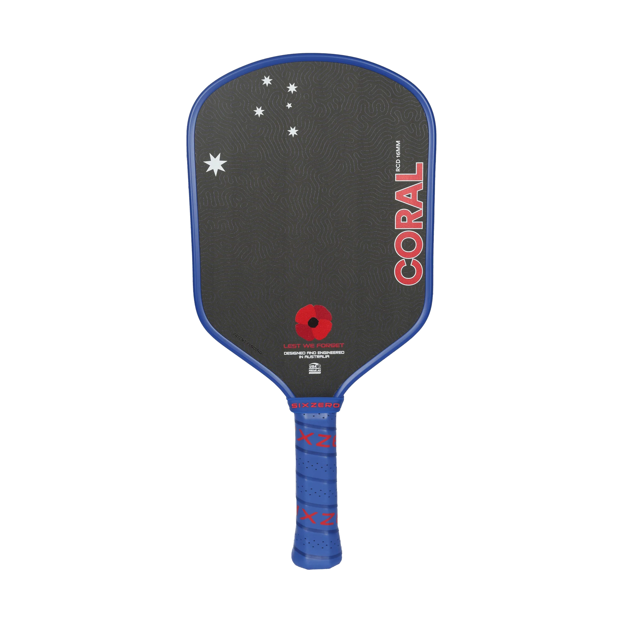 Raquete de pickleball Six Zero Coral Australian Edition 16mm