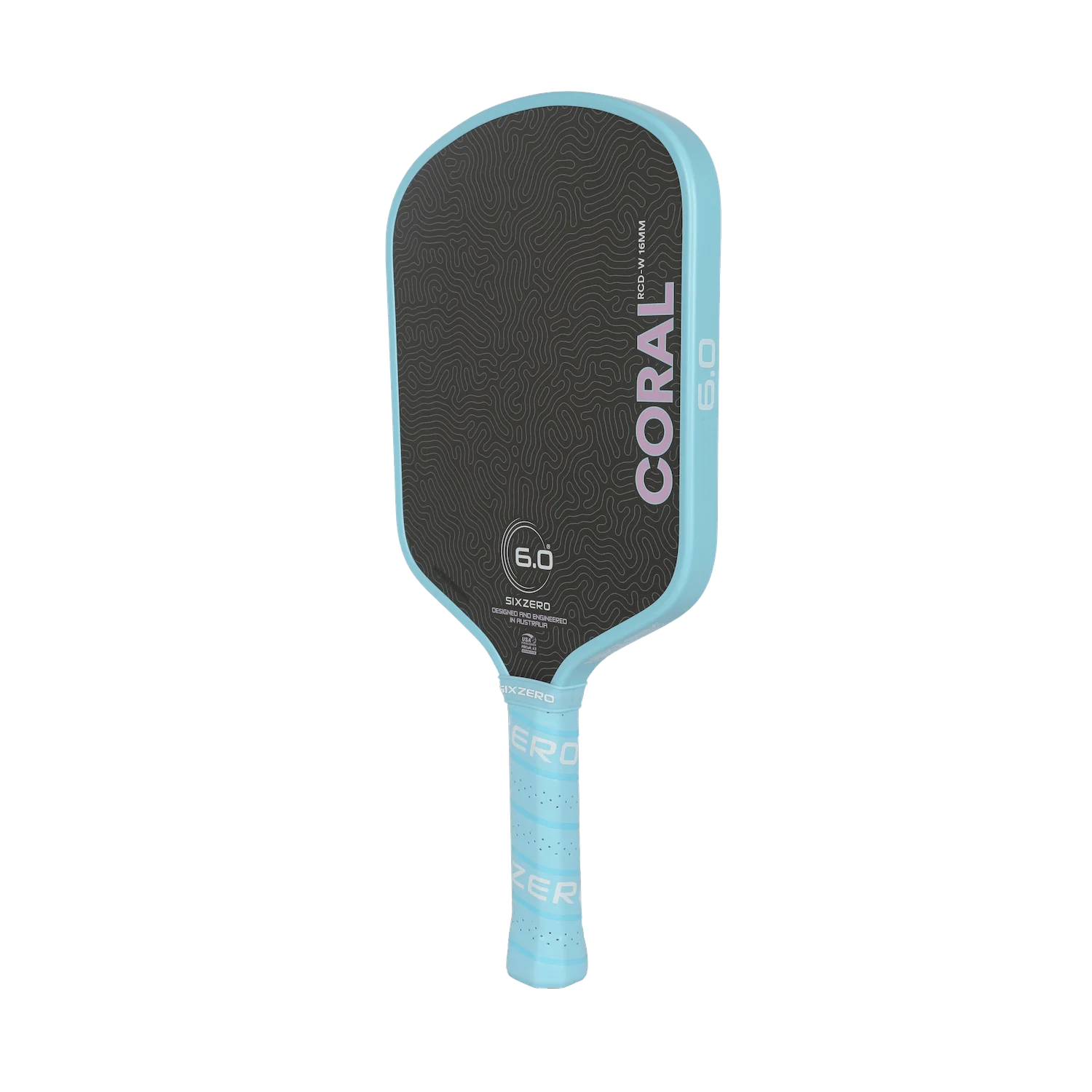 Six Zero Coral Lightweight 16mm Widebody pickleball paddle, photo 2