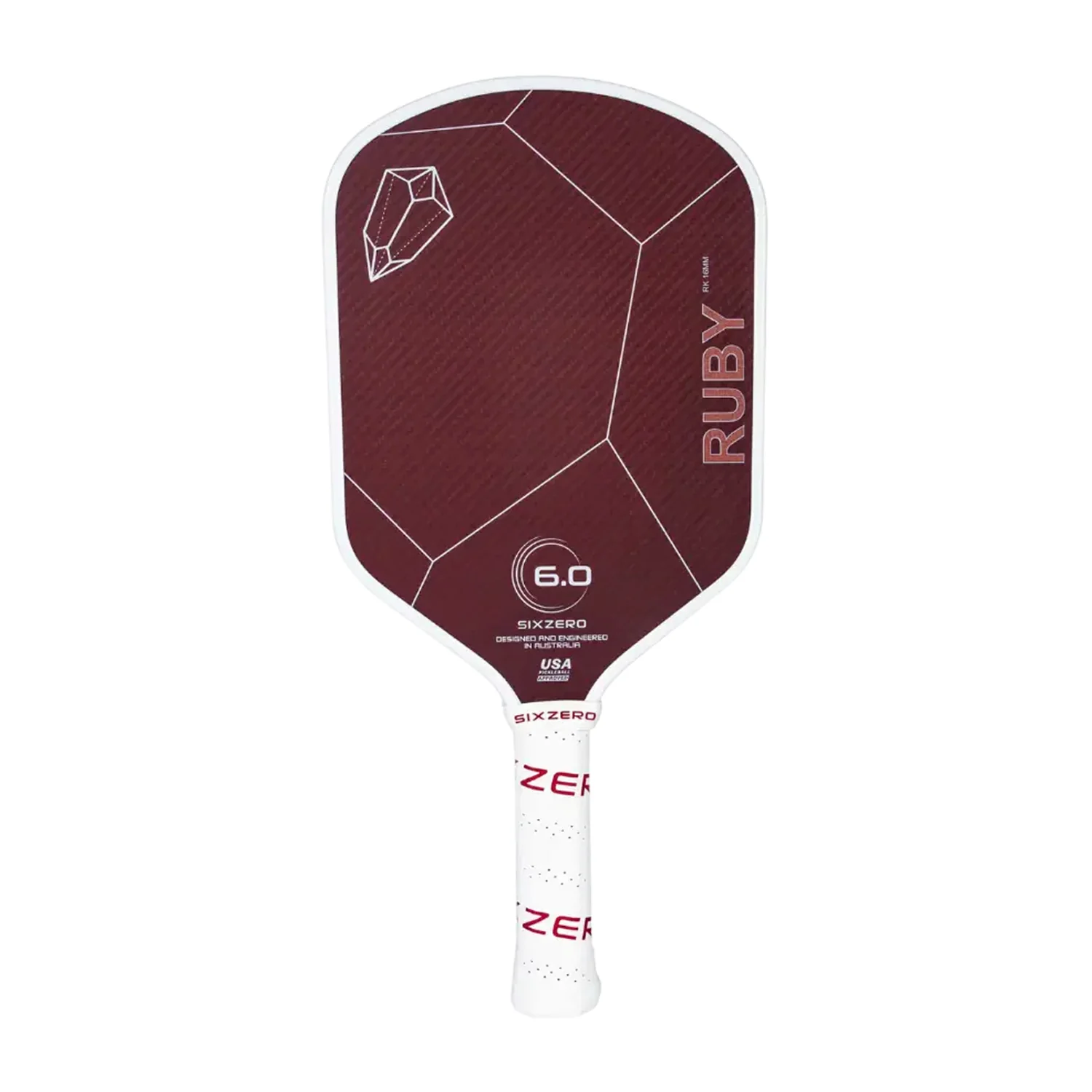 Six Zero Ruby 14mm pickleball paddle