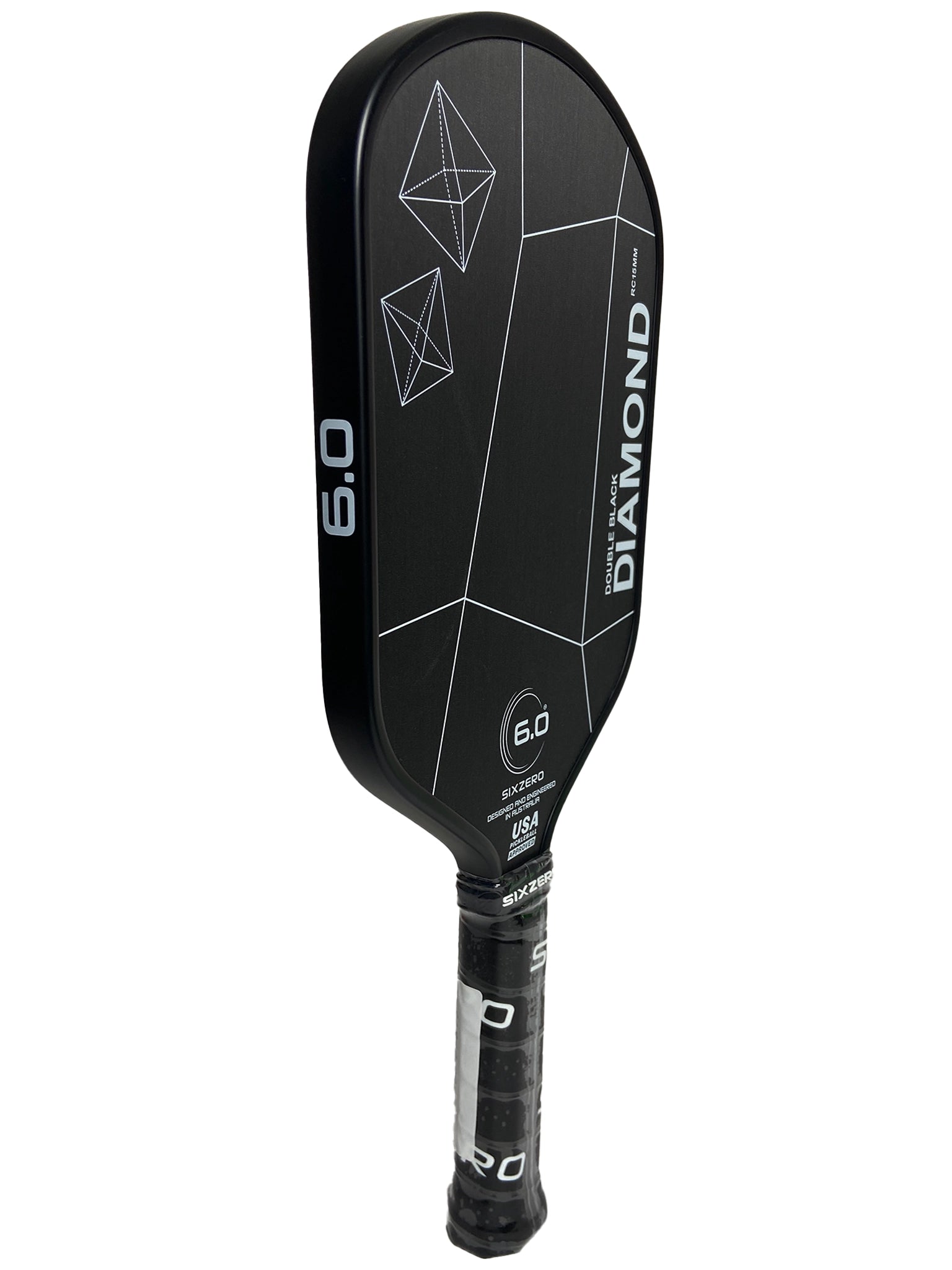 Six Zero Double Black Diamond Control Elongated 15mm pickleball paddle, photo 2