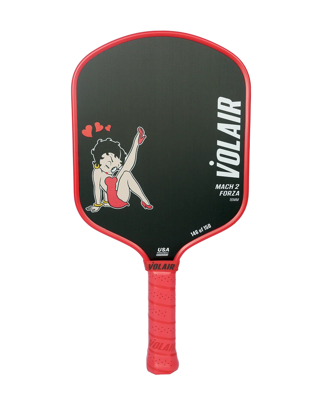 Volair Mach 2 Forza Betty Boop Sassy 16mm pickleball paddle