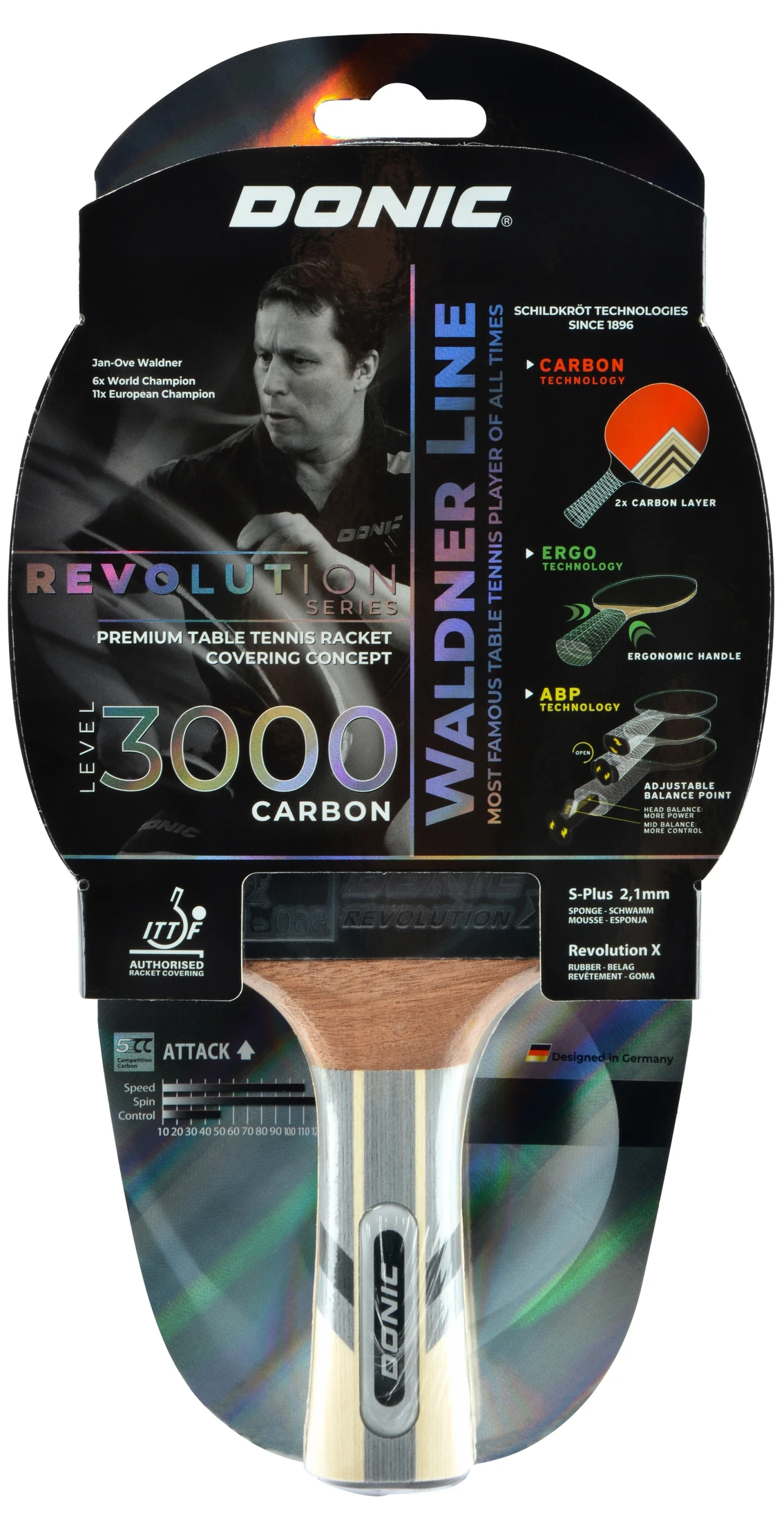 Raquete de tênis de mesa Donic Waldner 3000, foto 2