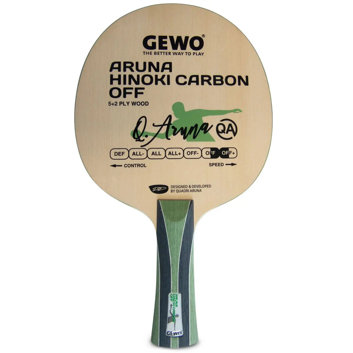 Gewo Aruna Hinoki Carbon OFF table tennis paddle, photo 2