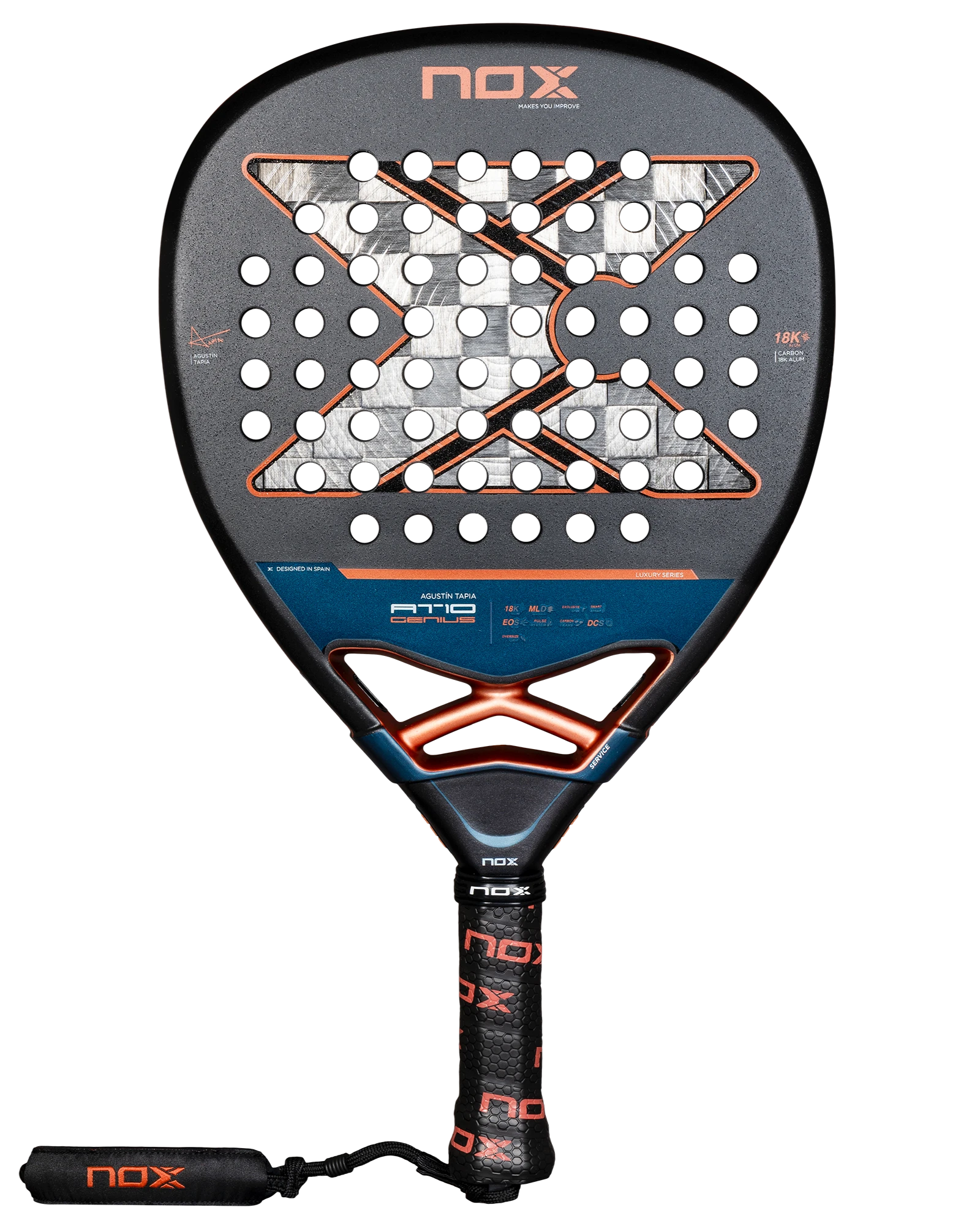 Raquete de padel NOX AT10 Luxury Genius Attack 18K Alum 2025