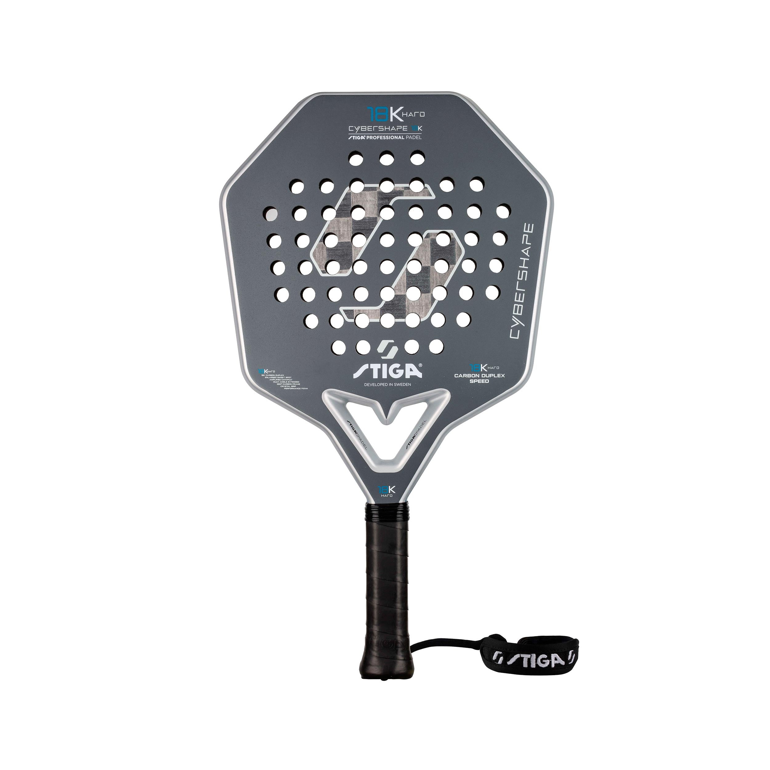 Raquete de padel Stiga 18K Hard 2 Cybershape