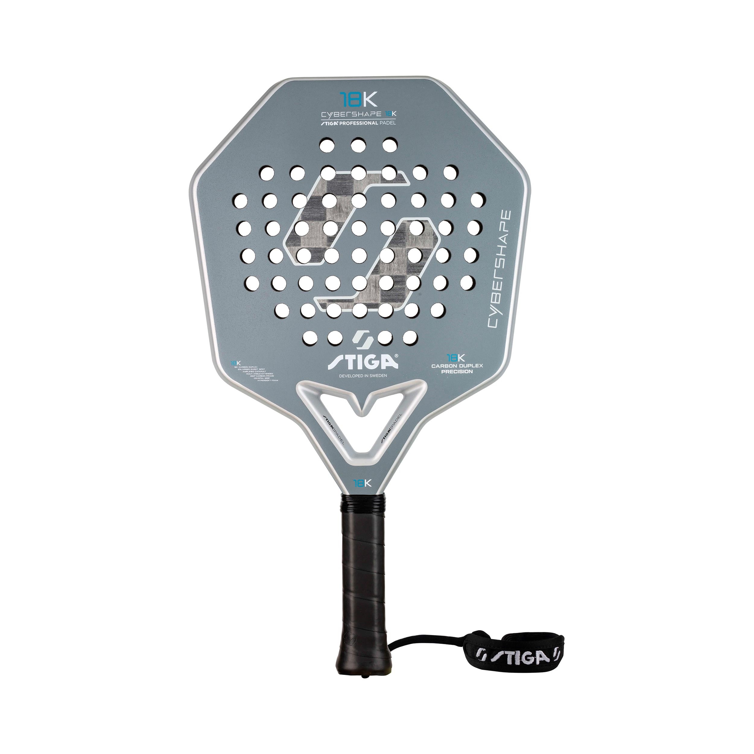 Raquete de padel Stiga 18K 2 Cybershape