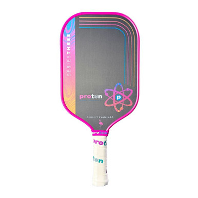 Proton Series Three Project Flamingo 13mm Elongated pickleball paddle