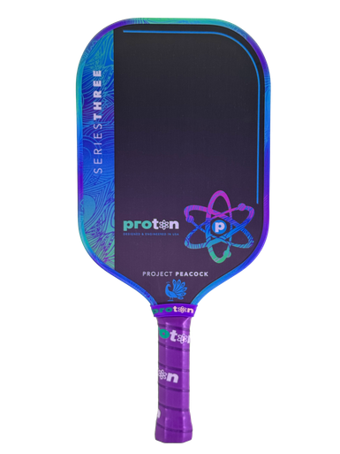 Raquete de pickleball Proton Series Three Project Peacock 13mm Elongated, foto 2