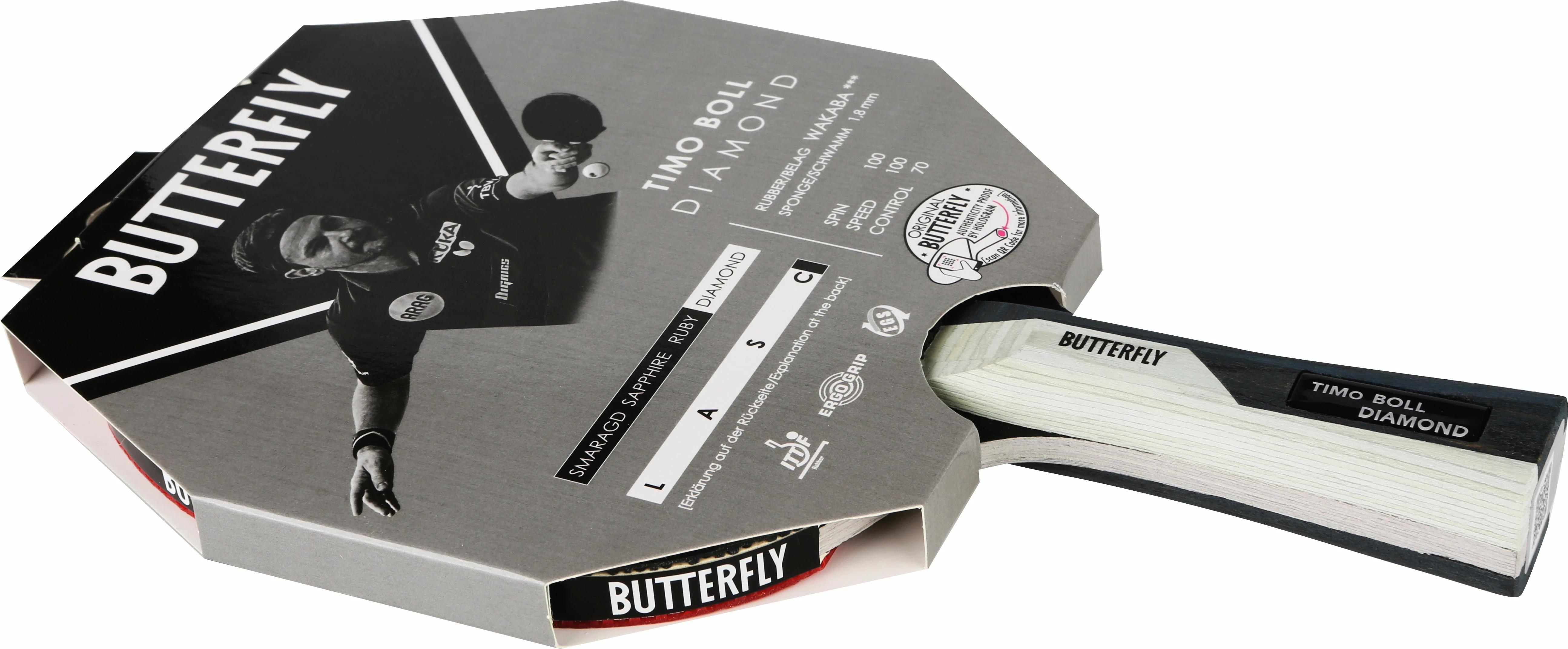 Raquete de tênis de mesa Butterfly Boll Diamond