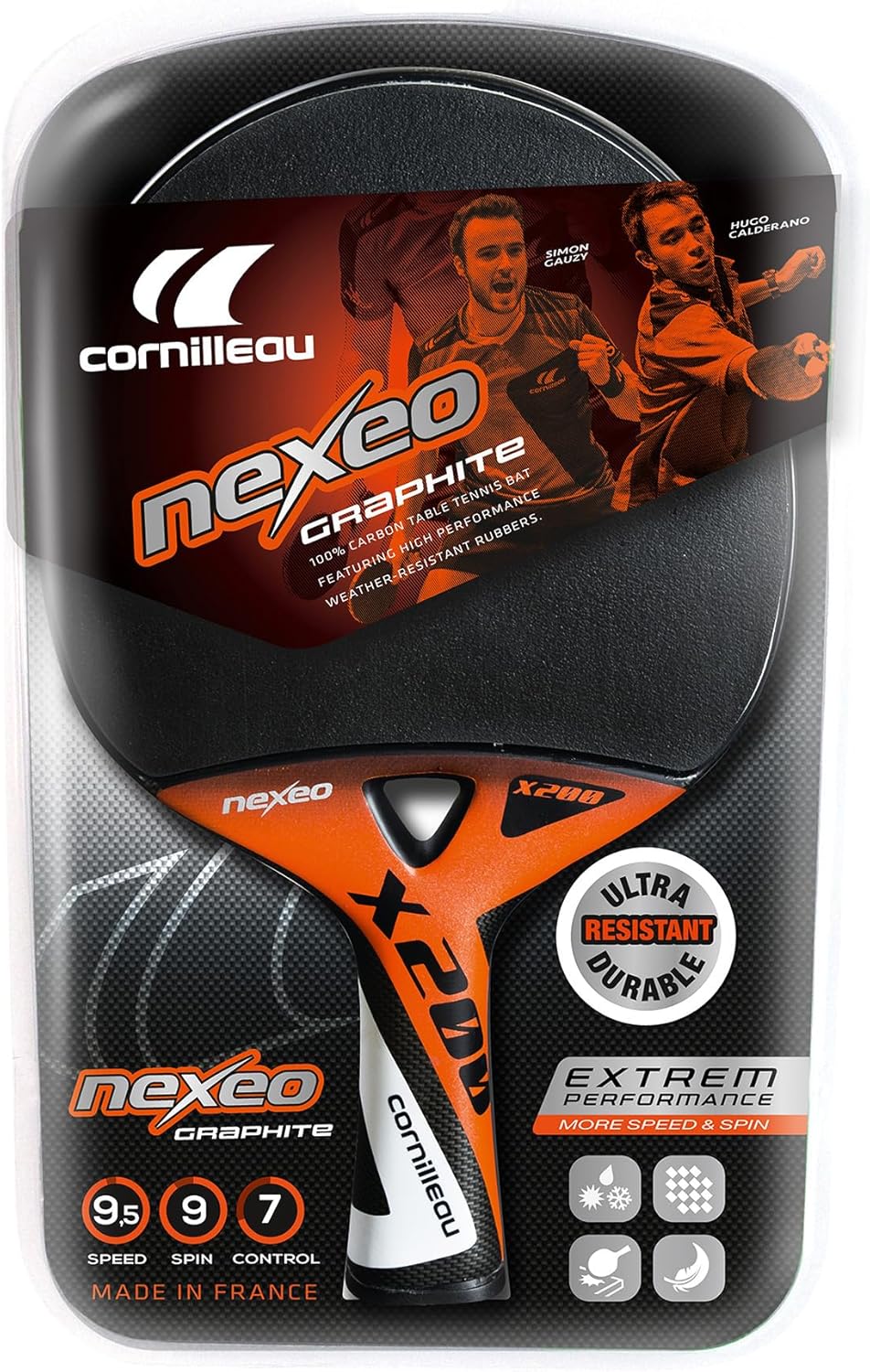 Raquete de tênis de mesa Cornilleau Nexeo Graphite X200