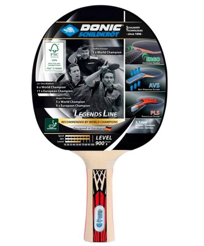 Raquete de tênis de mesa Donic Legends Line 900