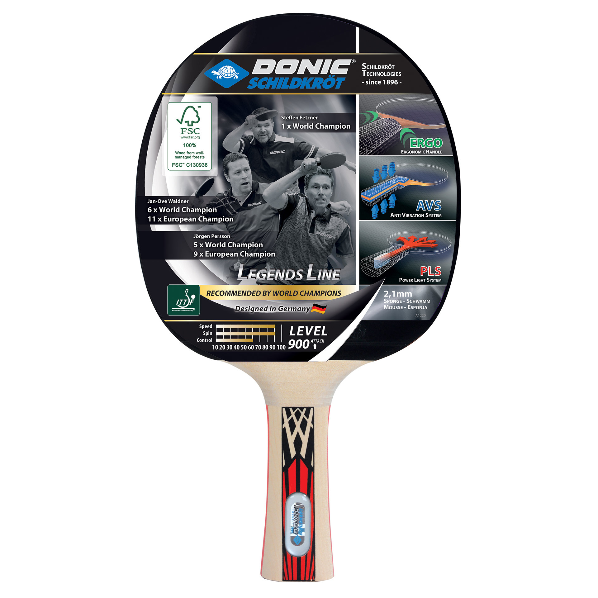 Donic Legends 900 FSC table tennis paddle