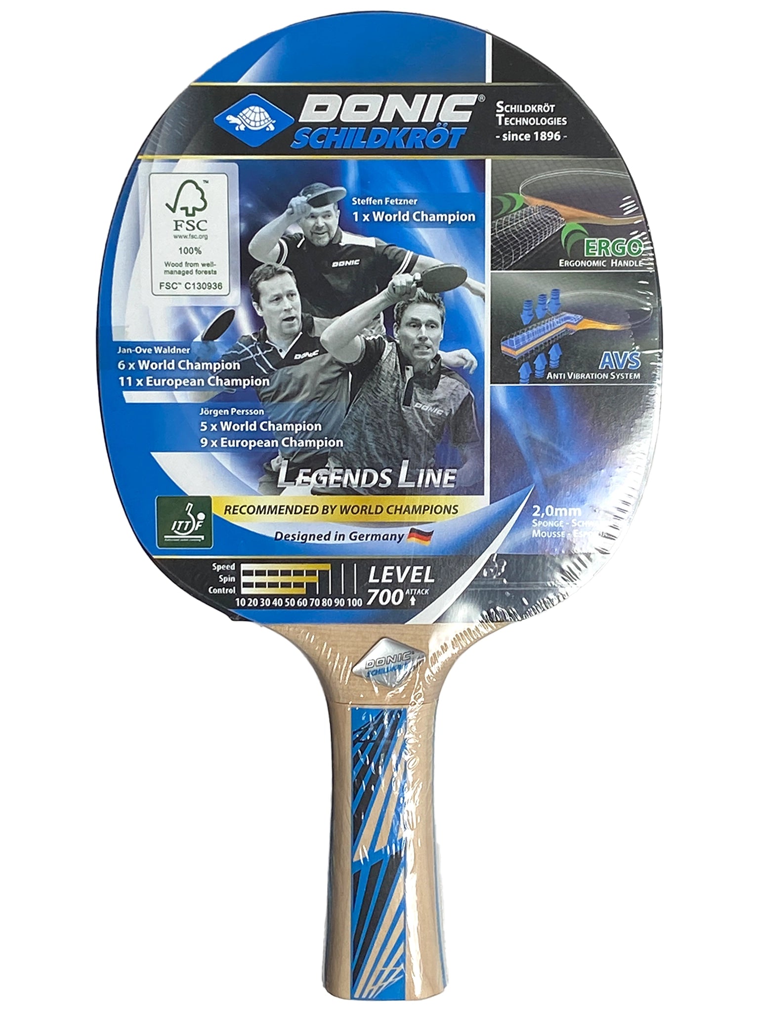 Raquete de tênis de mesa Donic Legends 700 FSC