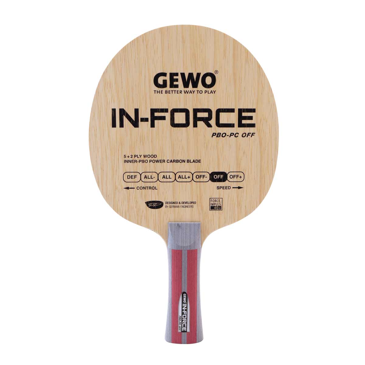 Gewo In-Force PBO-PC OFF table tennis paddle, photo 2