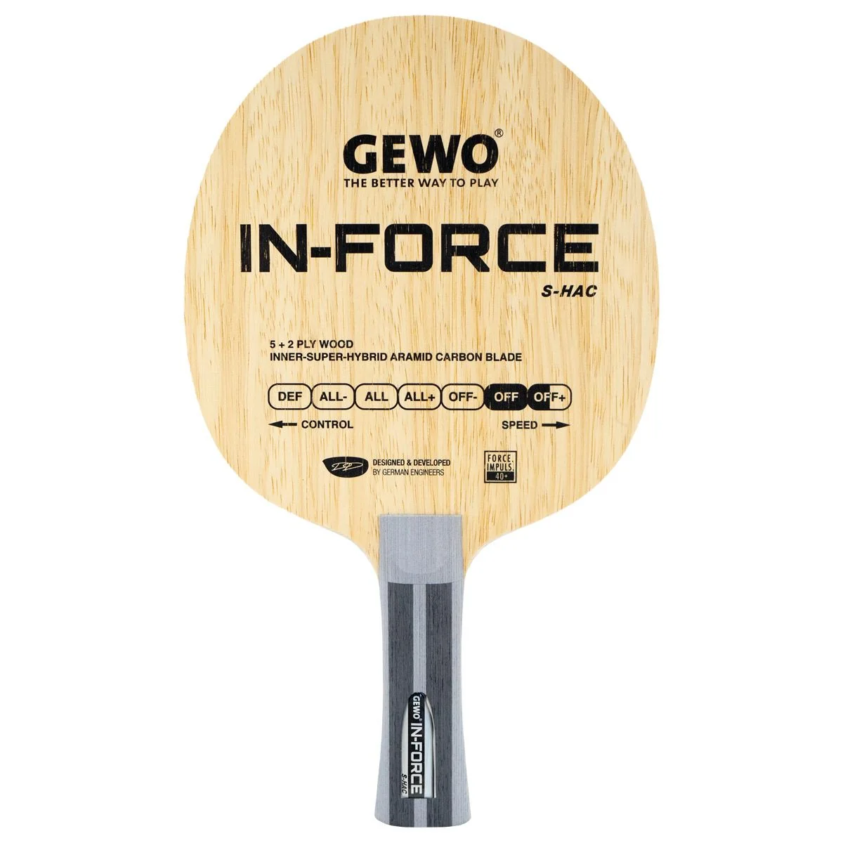 Raquete de tênis de mesa Gewo In-Force S-HAC OFF, foto 2