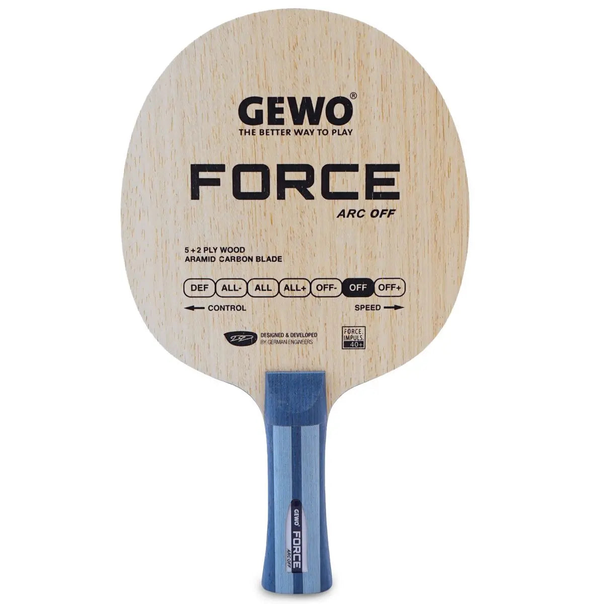 Gewo Force ARC OFF table tennis paddle, photo 2