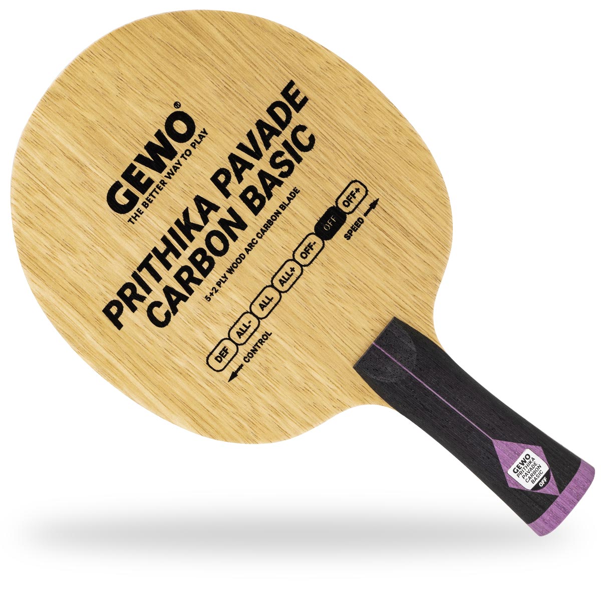 Raquete de tênis de mesa Gewo Prithika Pavade Carbon Basic