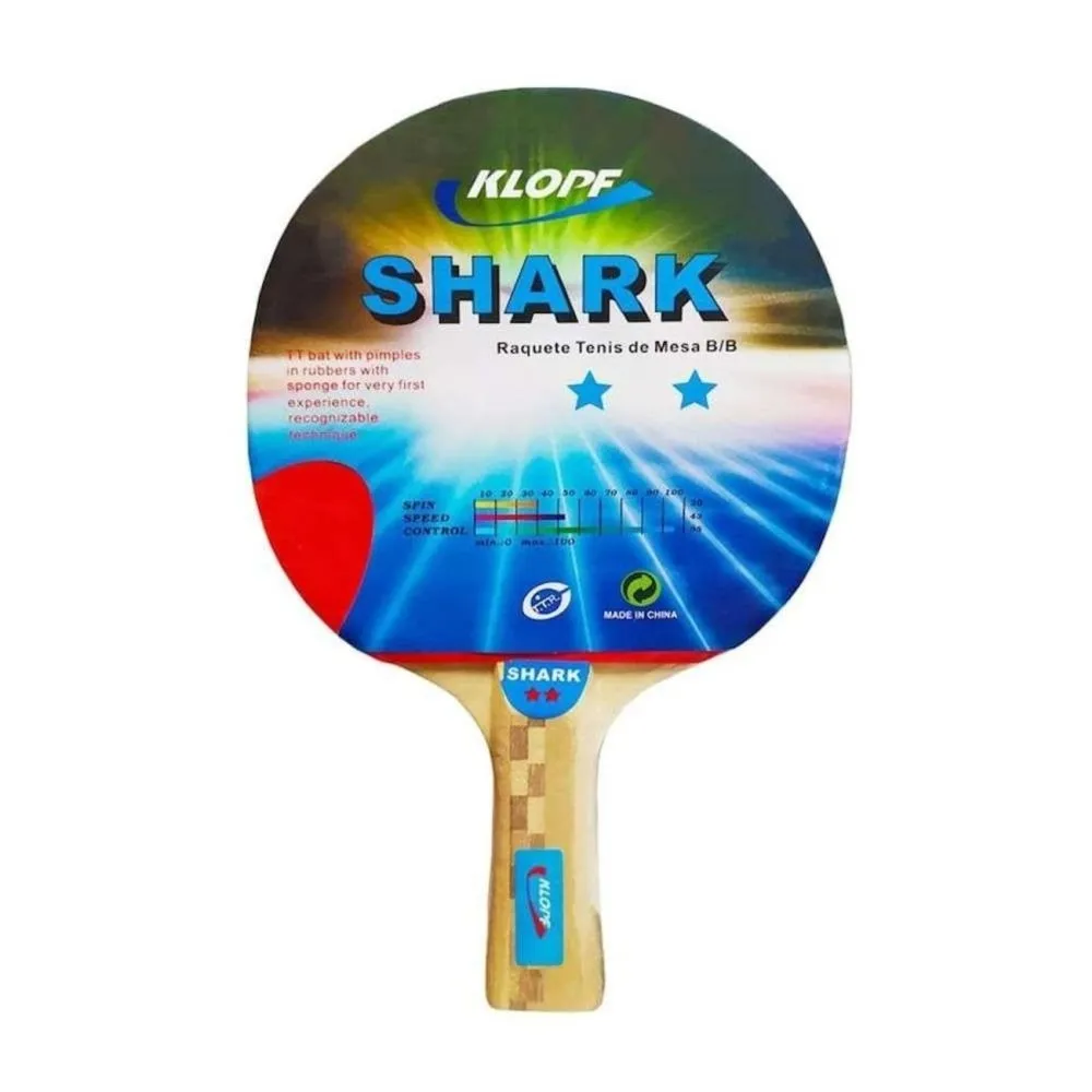 Raquete de tênis de mesa Klopf Shark