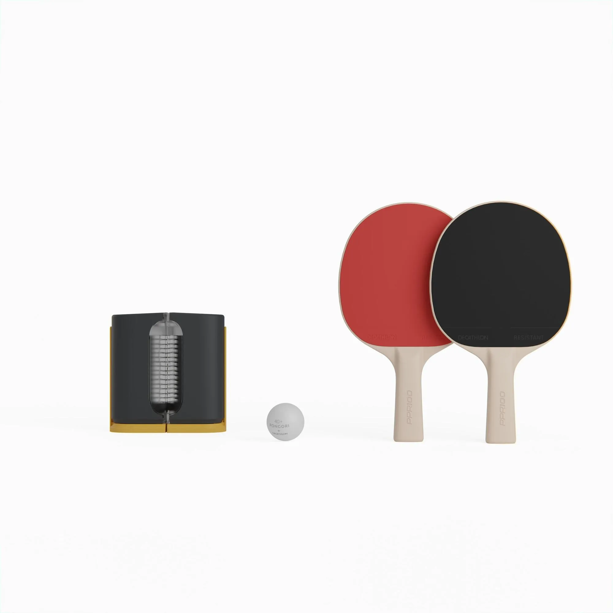 Raquete de tênis de mesa Pongori Set Rollnet (2 Raquetes PPR 100)