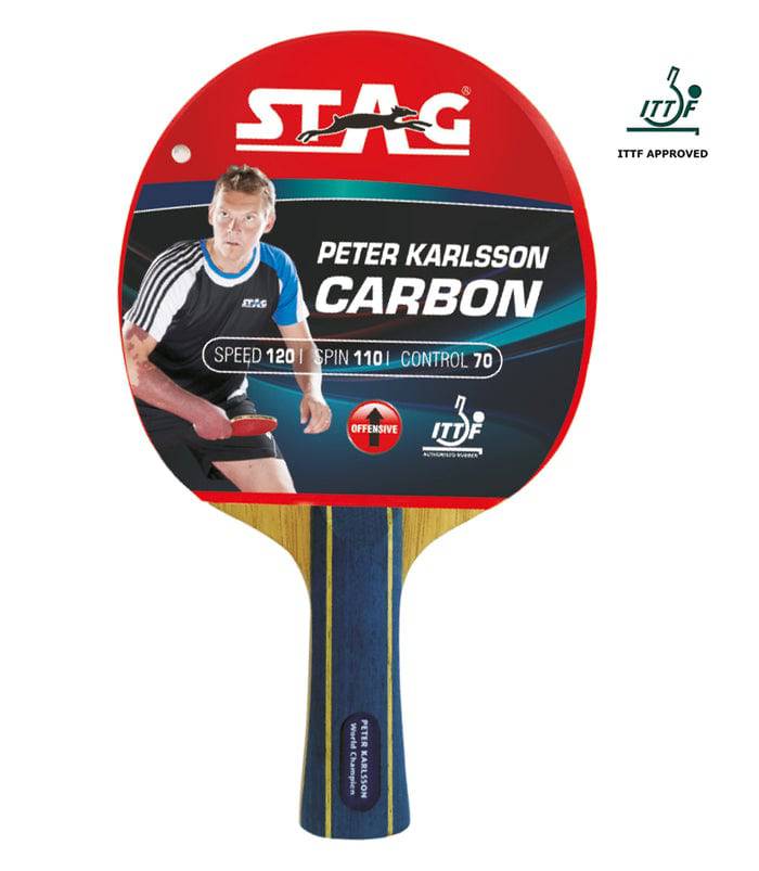 Raquete de tênis de mesa Stag Peter Karlsson Carbon Gen II