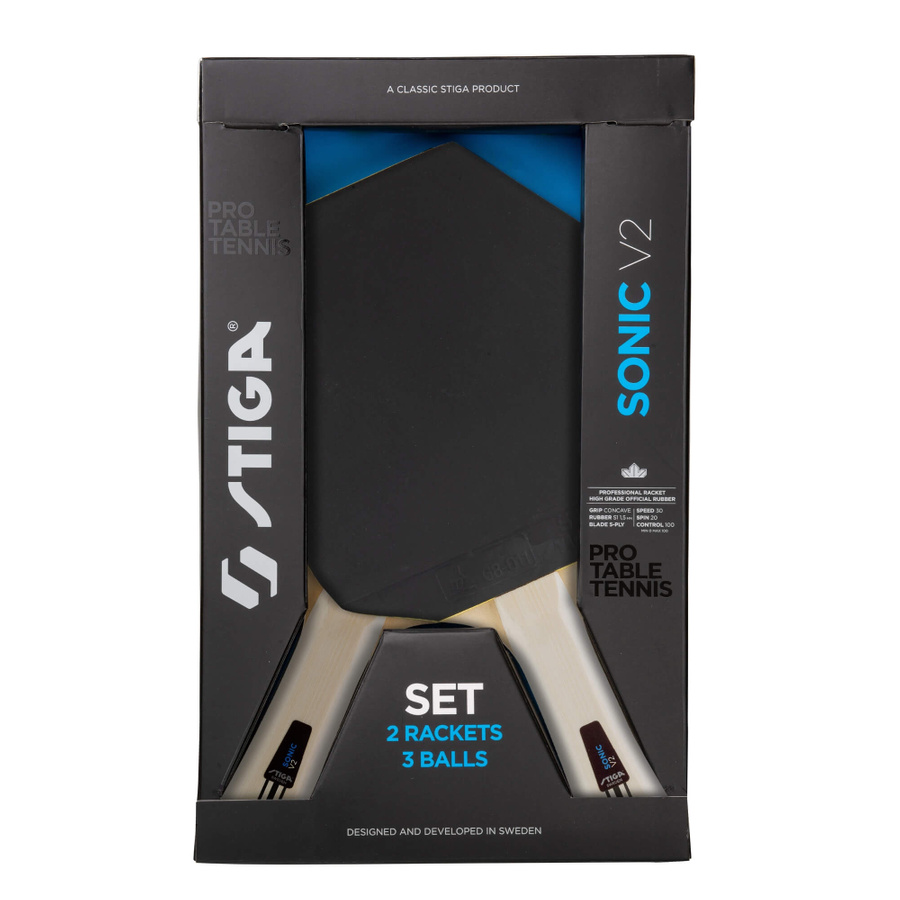 Raquete de tênis de mesa Stiga Set Sonic V2