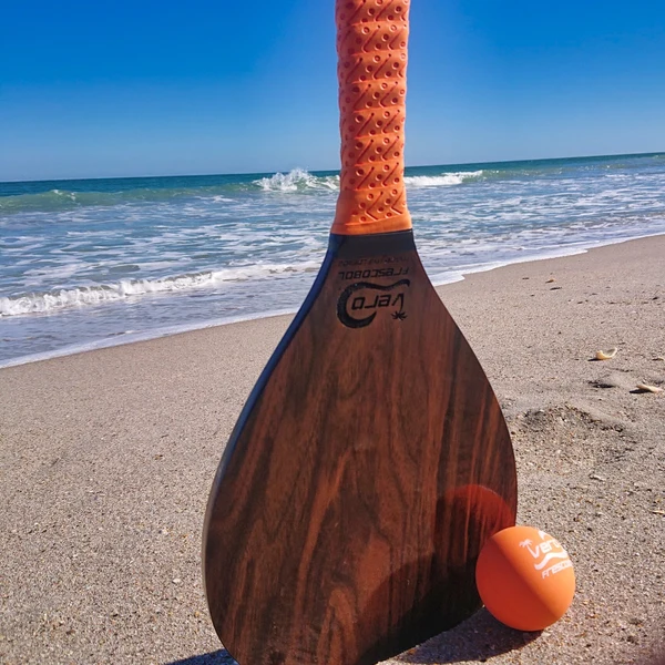 Vero Frescobol Black Walnut Solid Wood frescobol paddle