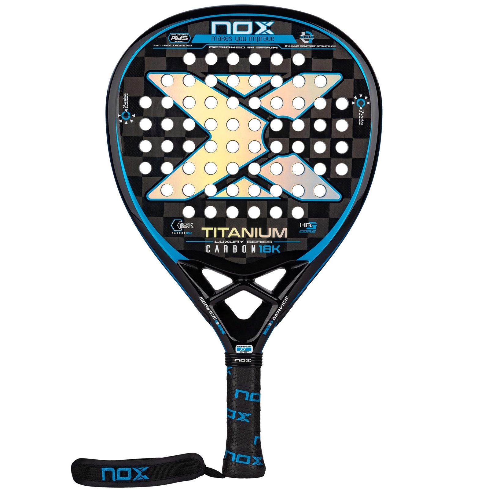 Raquete de padel NOX Titanium Carbon 18K Luxury