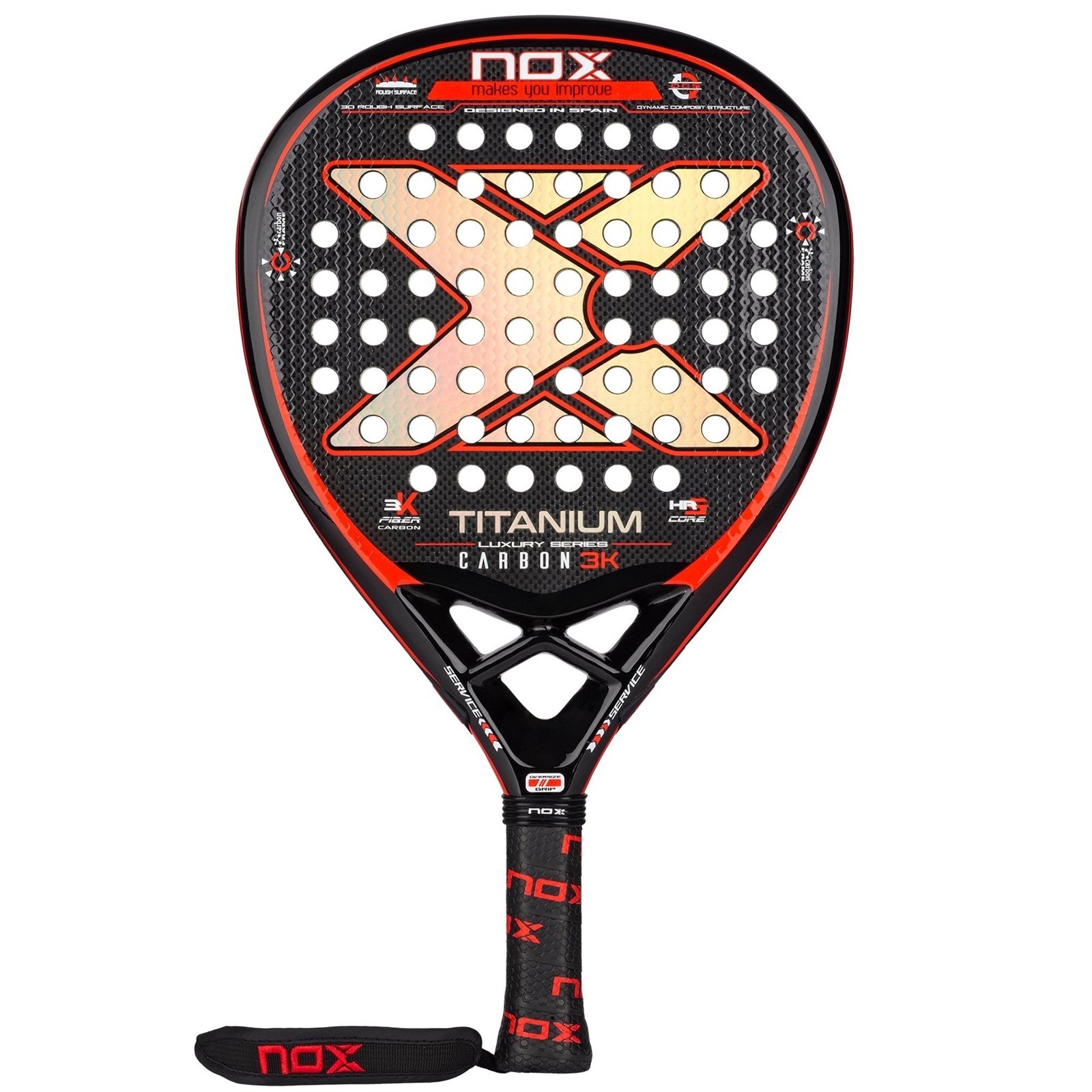 Raquete de padel NOX Titanium Carbon 3K Luxury
