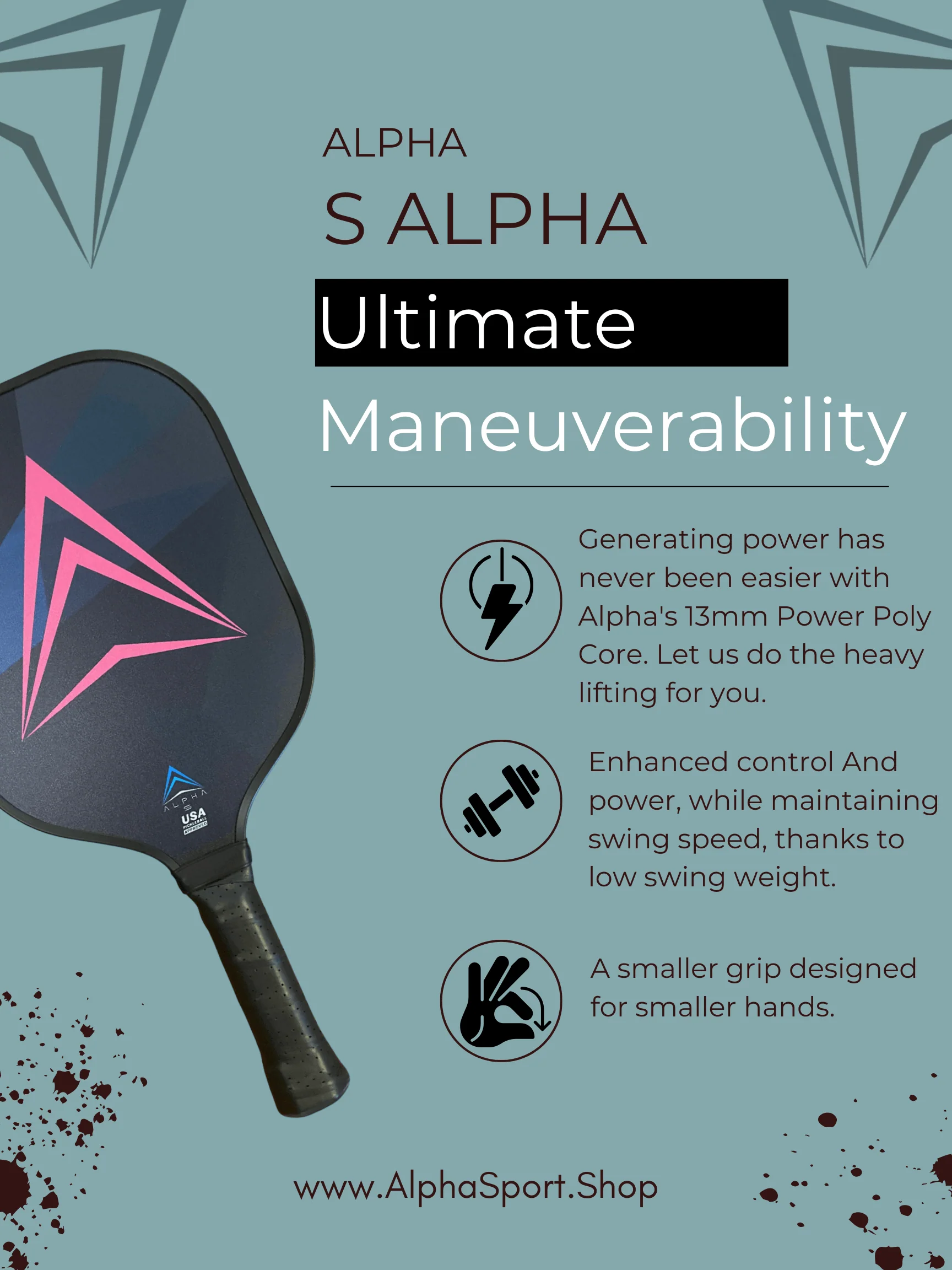 Raquete de pickleball Alpha S Starter