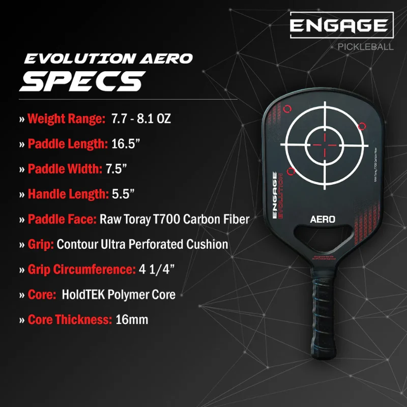Raquete de pickleball Engage Evolution Aero Elongated, foto 2