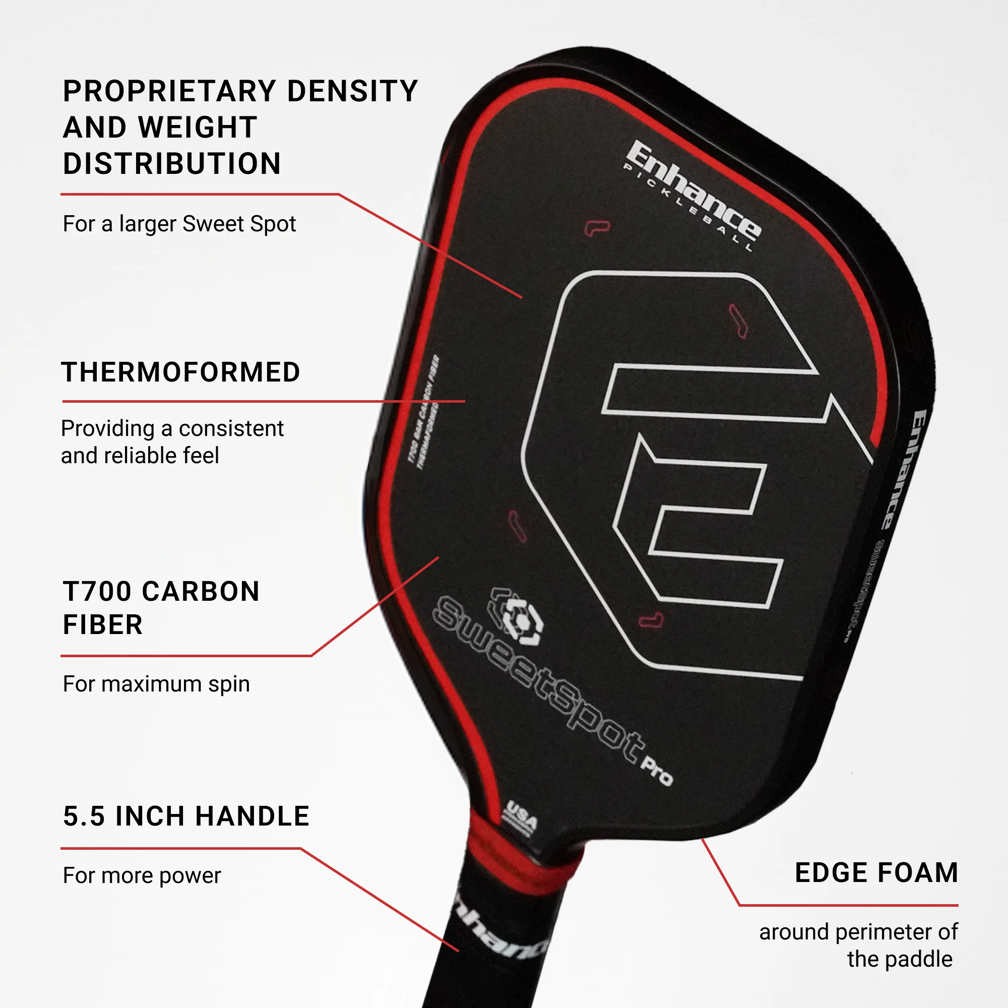 Raquete de pickleball Enhance SweetSpot Pro, foto 2