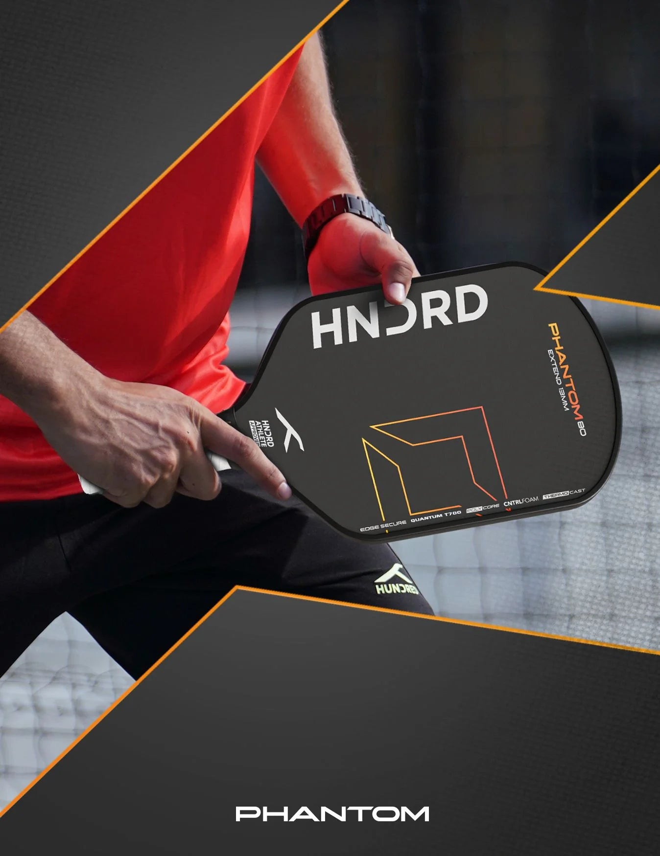 Raquete de pickleball Hundred Phantom 80 Wide