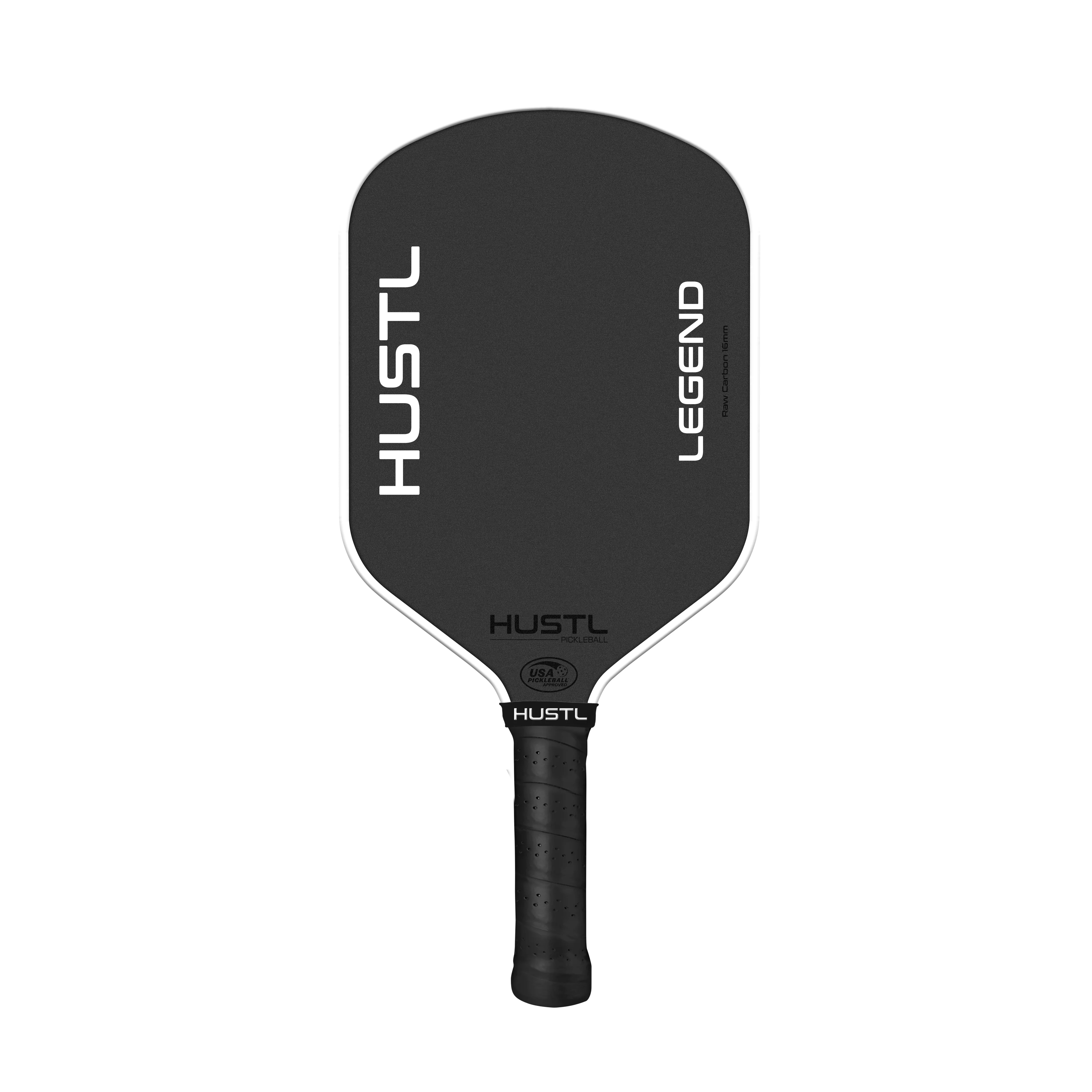 Raquete de pickleball HUSTL Legend Raw Carbon 16mm Classic Black Premium