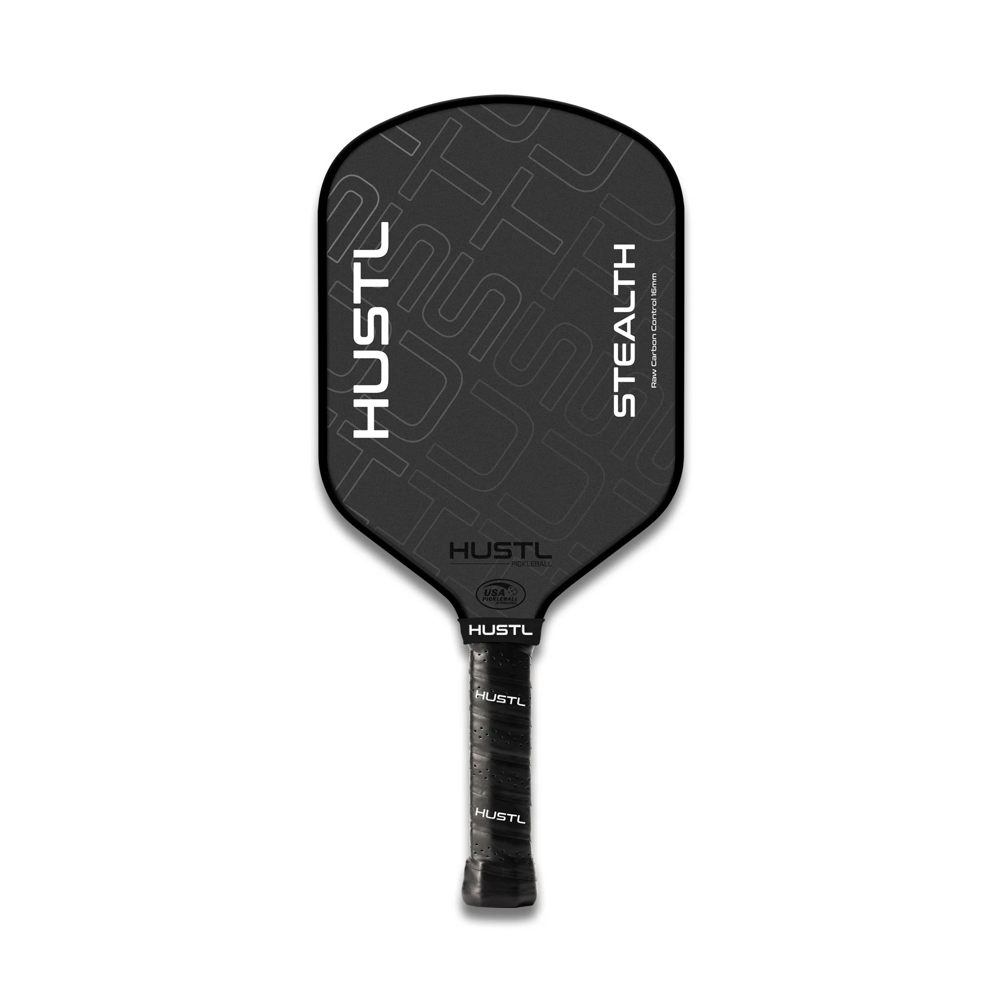 Raquete de pickleball HUSTL Stealth 16mm Raw Carbon Control