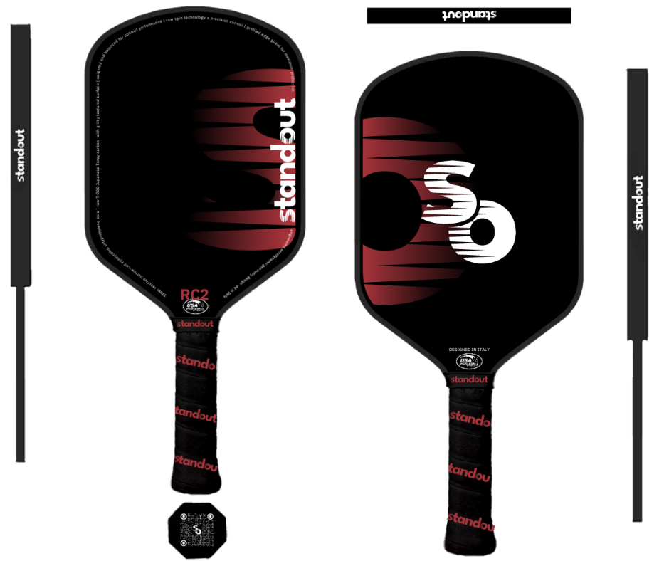 Raquete de pickleball Standout RC2 Raw Carbon